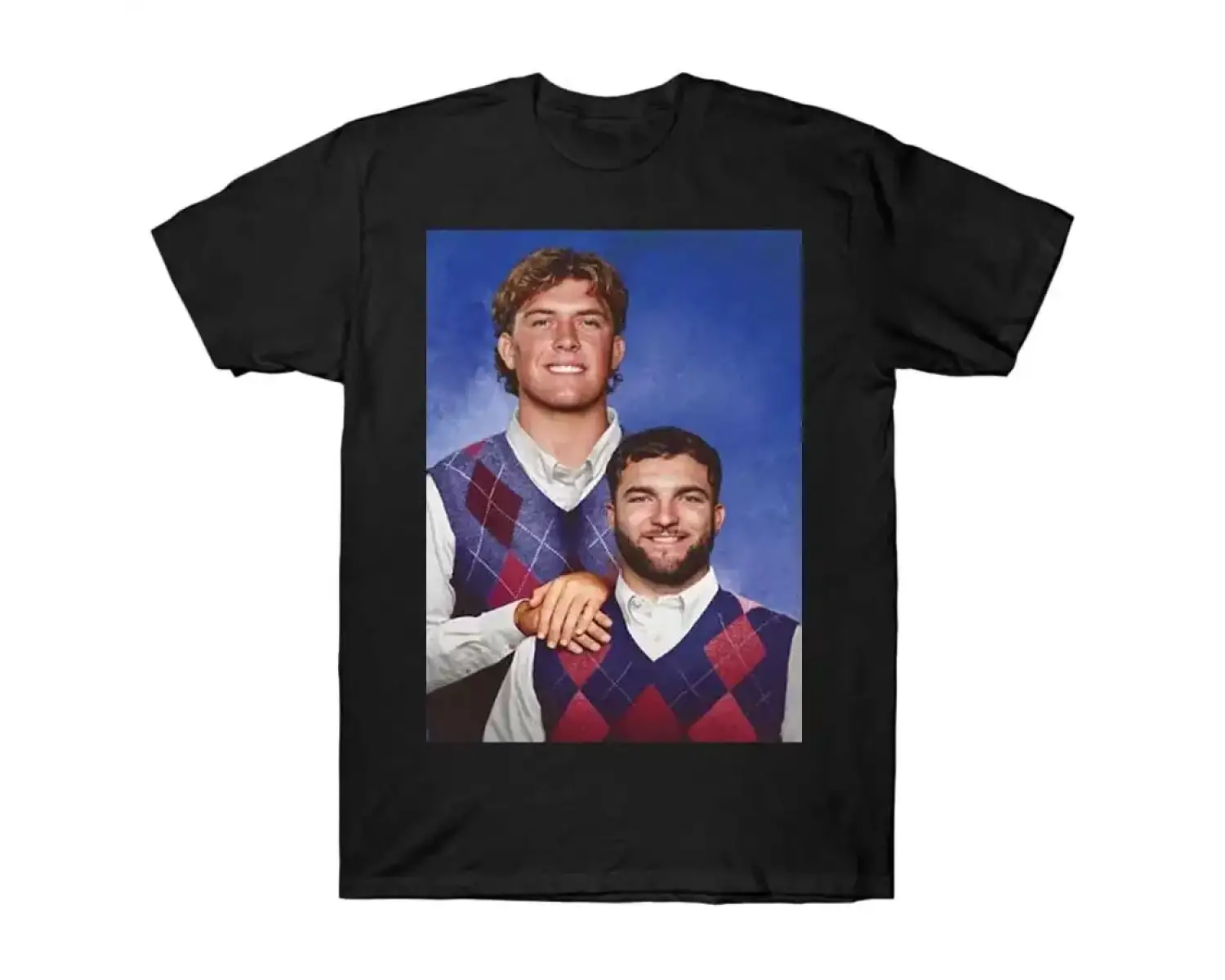 Cam Skattebo ve Jaxson Dart Step Brothers New York Futbol Taraftarı T-shirt Erkekler Kadınlar