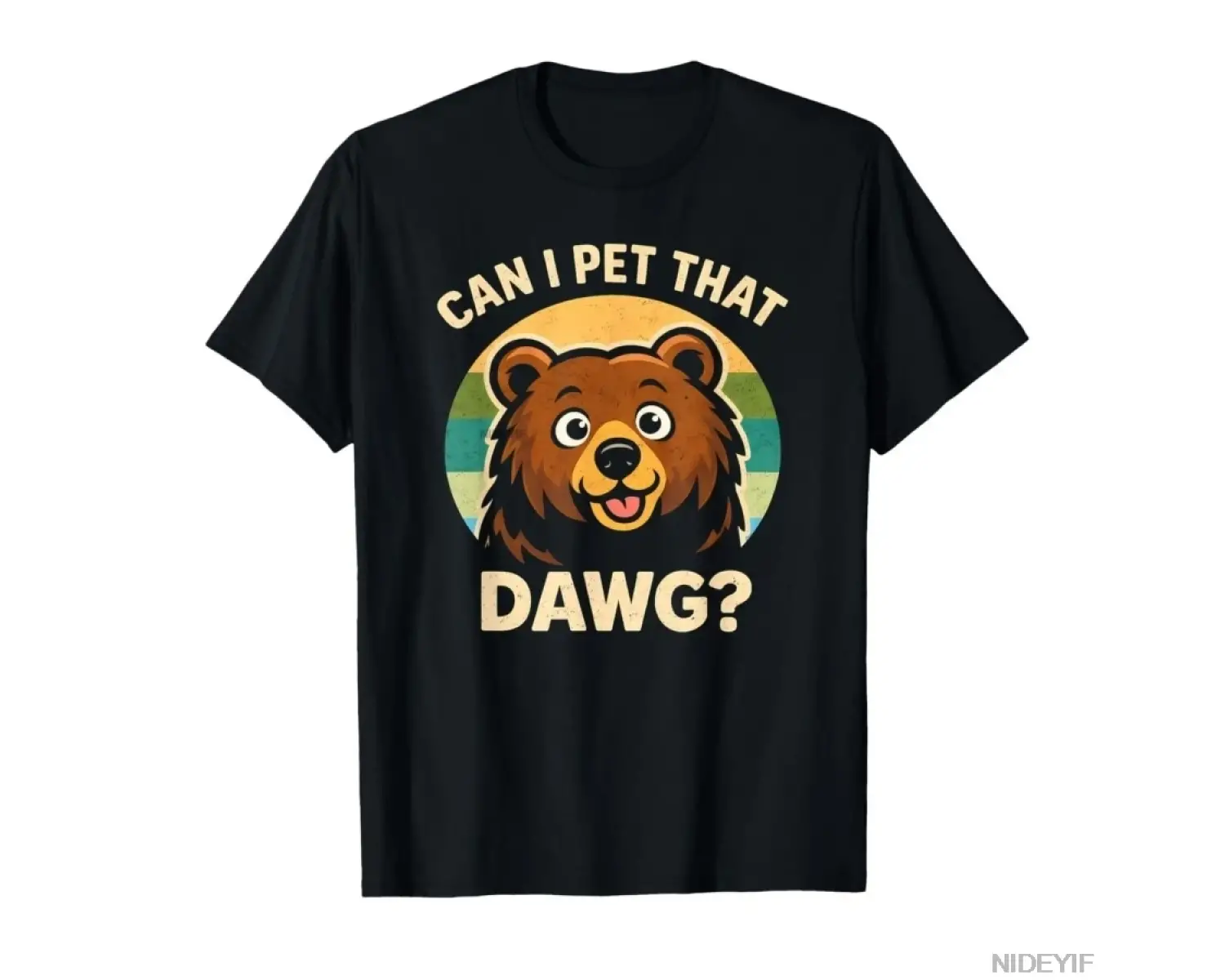 Can I Pet Dat Dawg Komik Ayı Meme T-shirt Erkekler Kadınlar Için % 100% Pamuk T Shirt Kısa Ko