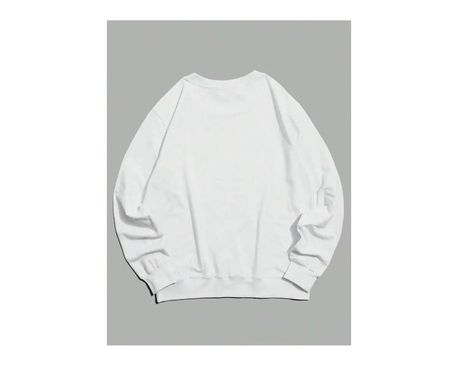 Car Print Drop Shoulder Sweatshirt Beyaz