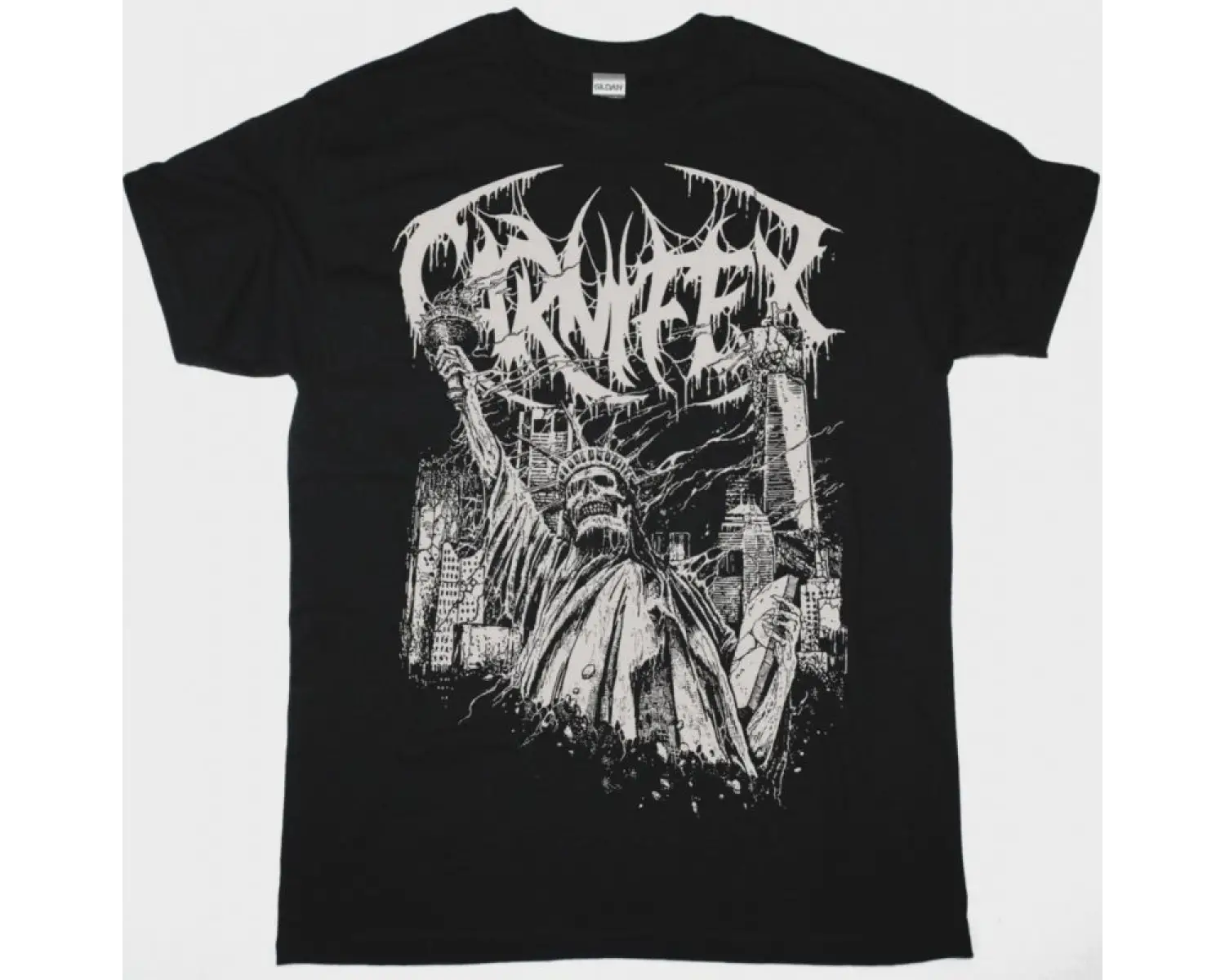 CARNIVORE RETALIATION NEW BLACK T-SHIRT ÖN VE ARAKA BASKILI