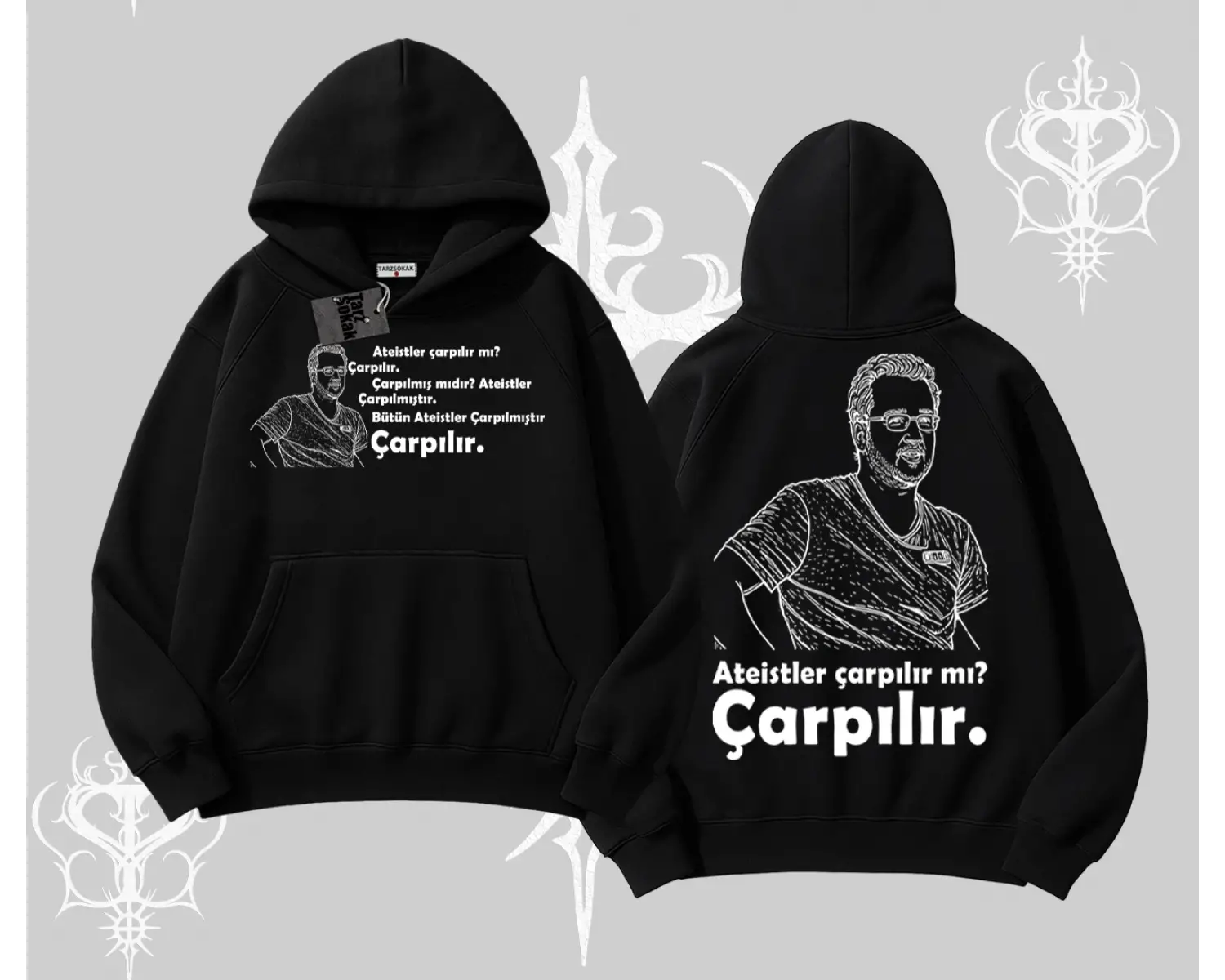 Çarpılır mı? Çarpılmıştır. Kapşonlu Sweatshirt