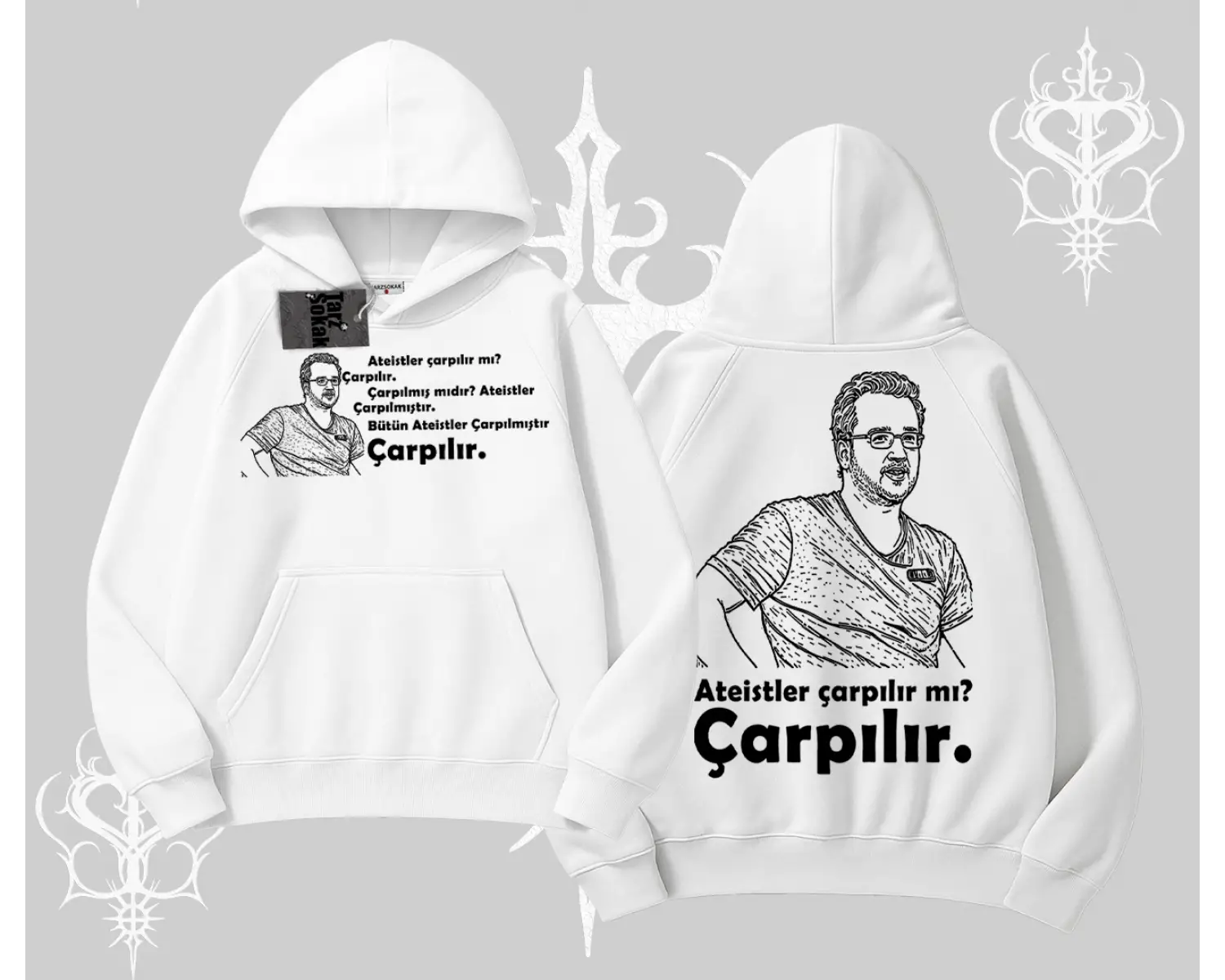 Çarpılır mı? Çarpılmıştır. Kapşonlu Sweatshirt