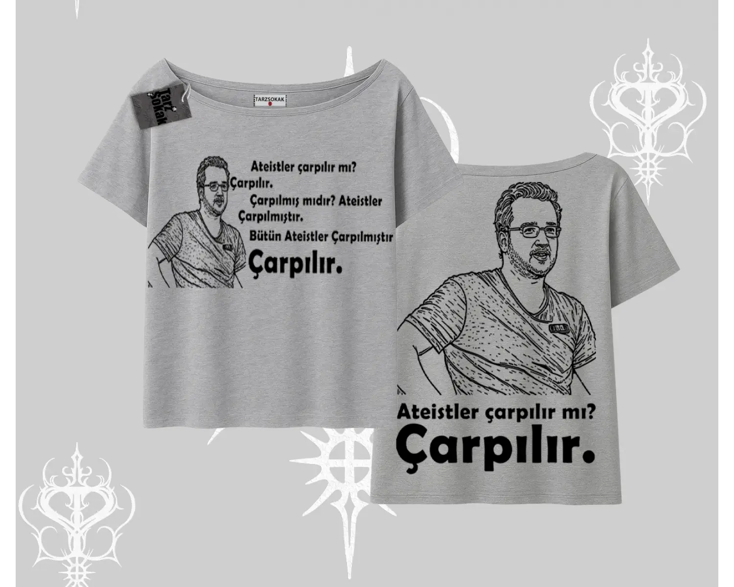 Çarpılır mı? Çarpılmıştır. Kayık Yaka Tshirt