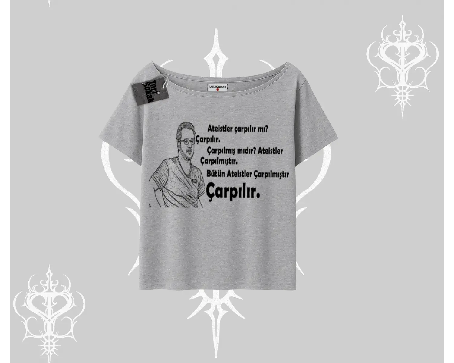 Çarpılır mı? Çarpılmıştır. Kayık Yaka Tshirt