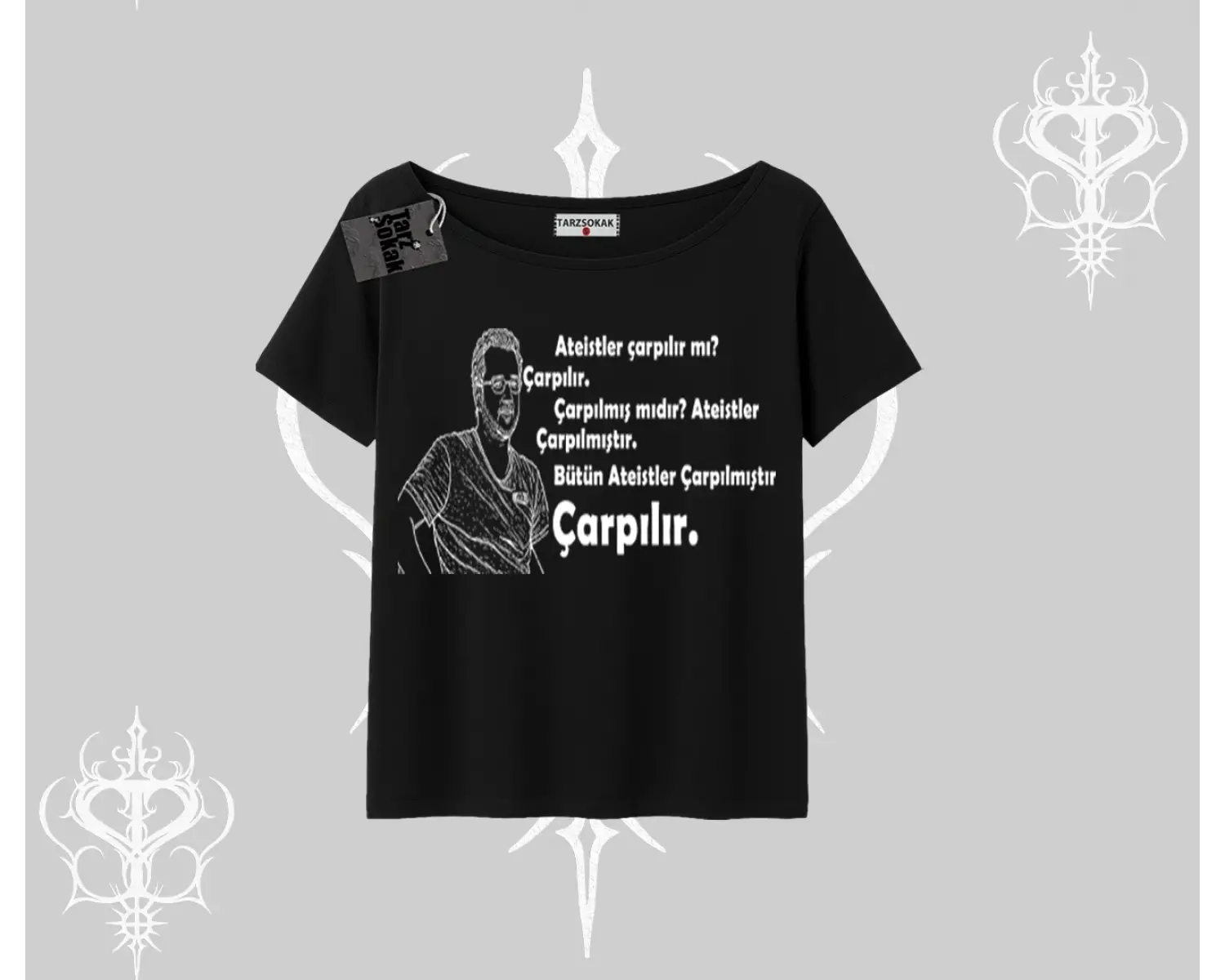 Çarpılır mı? Çarpılmıştır. Kayık Yaka Tshirt