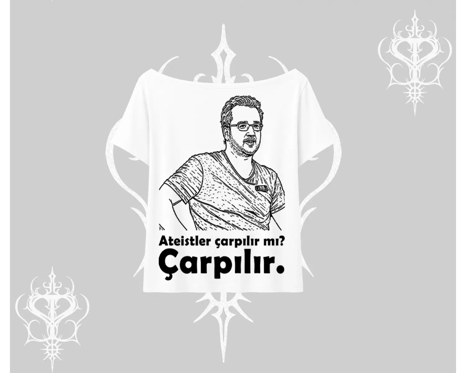 Çarpılır mı? Çarpılmıştır. Kayık Yaka Tshirt