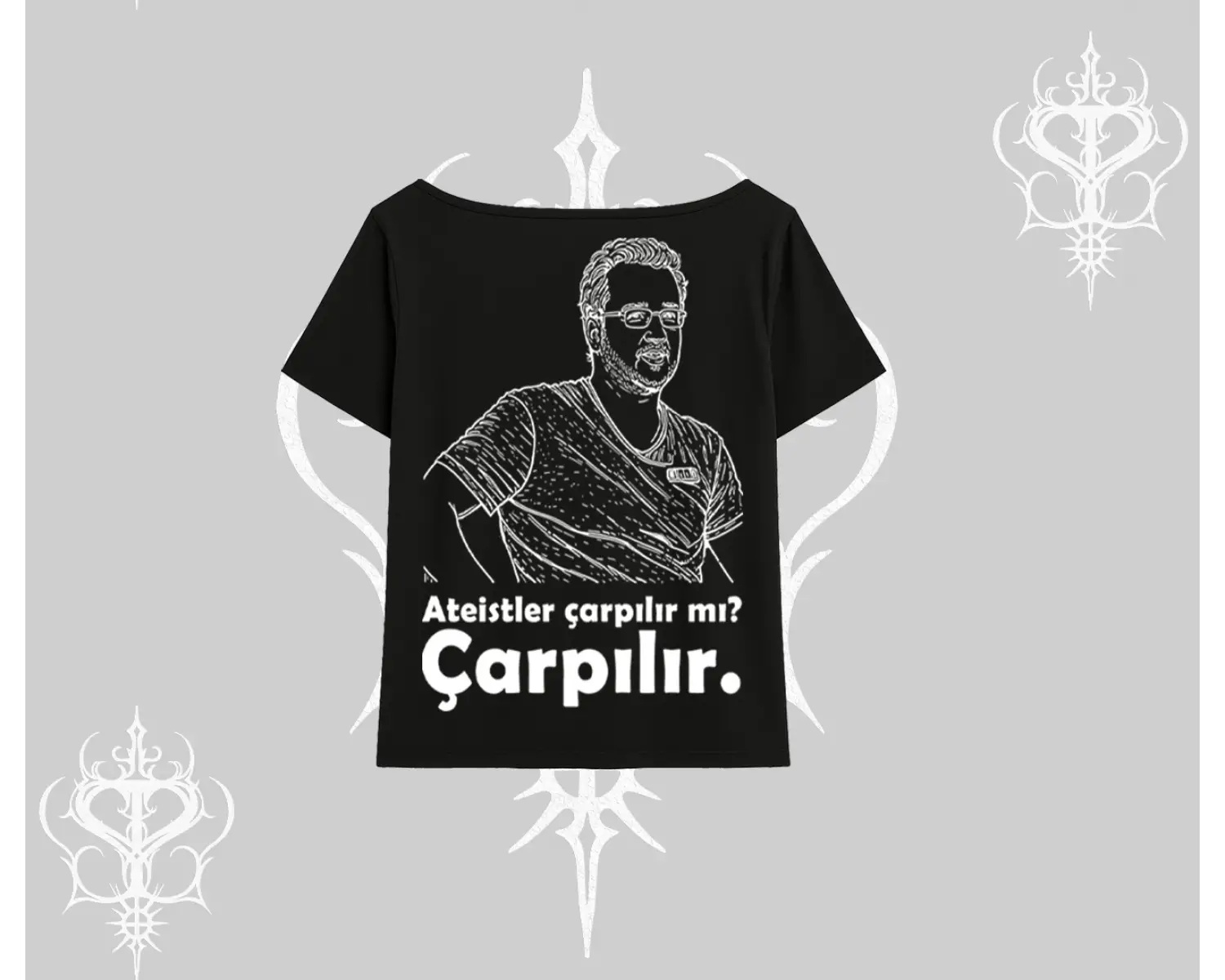 Çarpılır mı? Çarpılmıştır. Kayık Yaka Tshirt