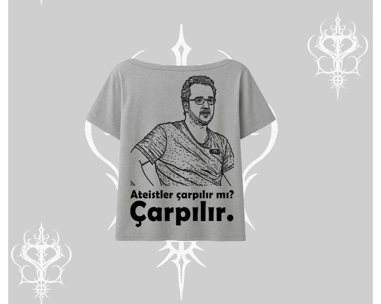 Çarpılır mı? Çarpılmıştır. Kayık Yaka Tshirt