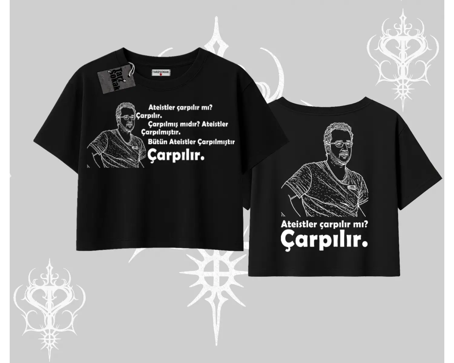 Çarpılır mı? Çarpılmıştır. Oversize Crop Tshirt
