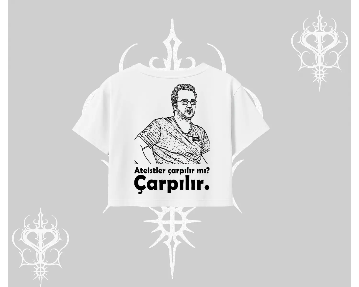 Çarpılır mı? Çarpılmıştır. Oversize Crop Tshirt