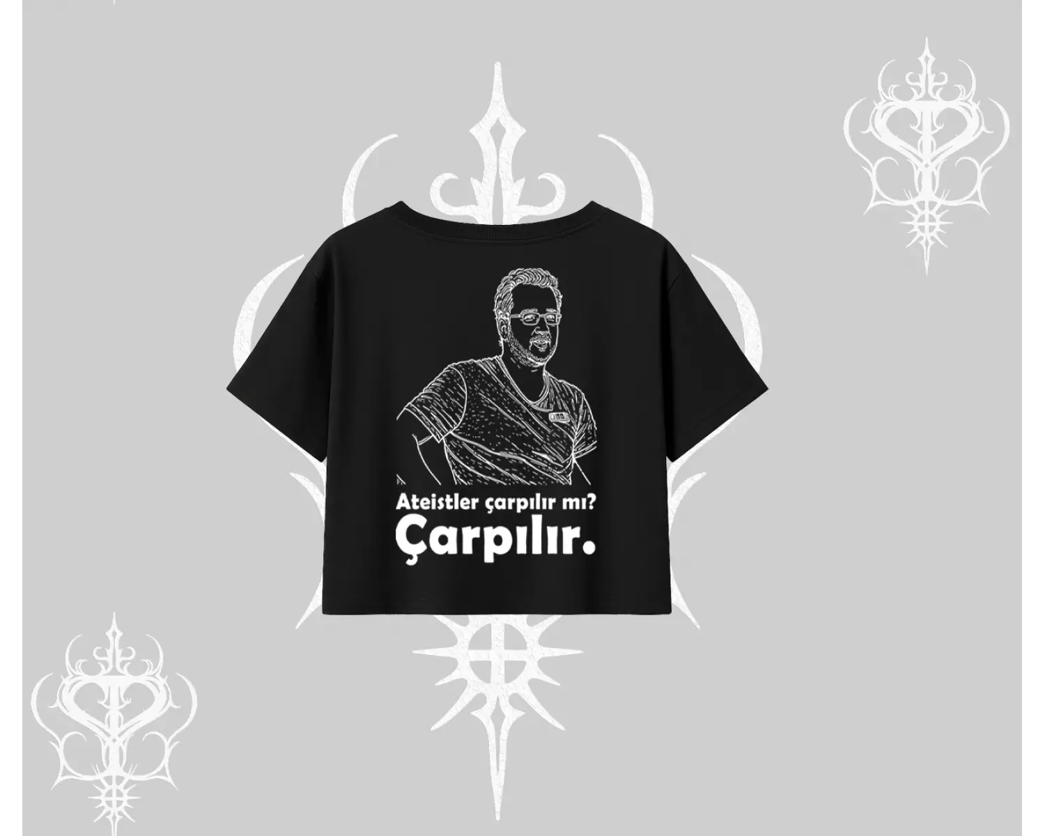 Çarpılır mı? Çarpılmıştır. Oversize Crop Tshirt