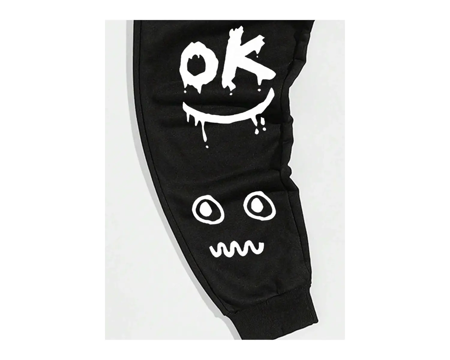 Cartoon & Slogan Graphic Drawstring Waist Eşofman Altı