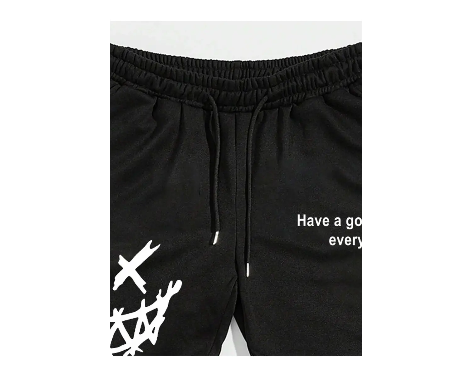 Cartoon & Slogan Graphic Drawstring Waist Eşofman Altı