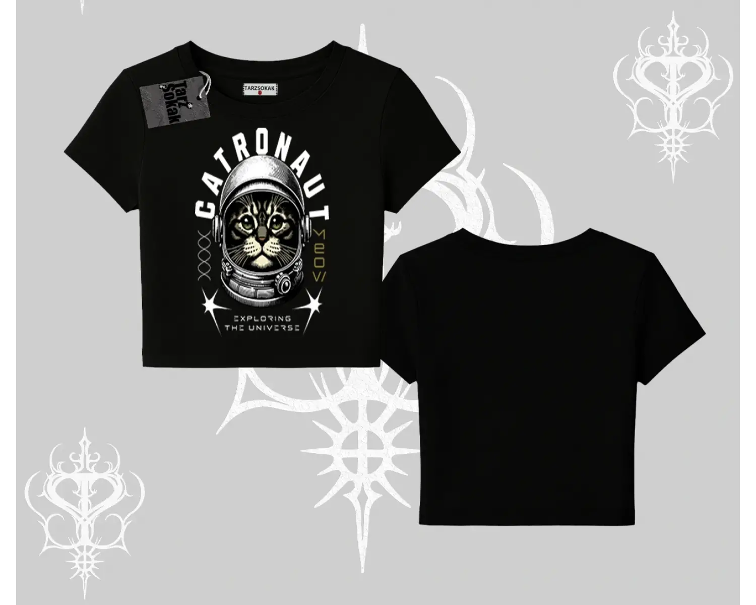 Catronaut Kedi Baskılı Babby Tee Tshirt