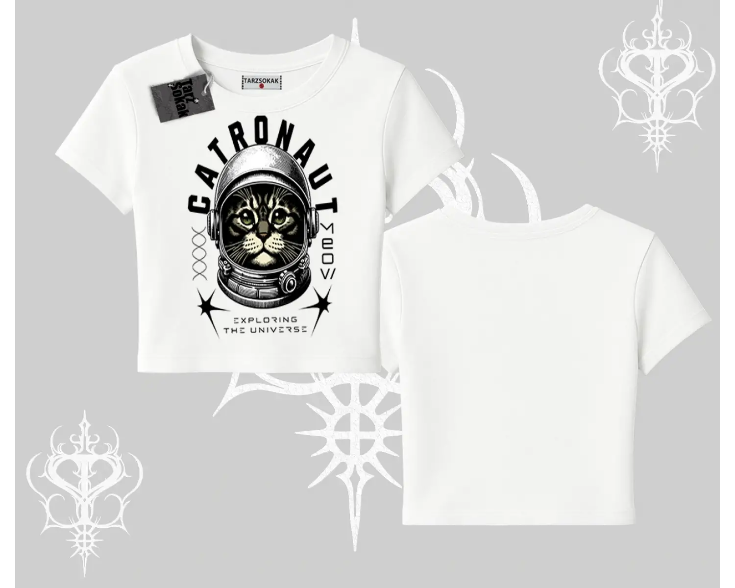 Catronaut Kedi Baskılı Babby Tee Tshirt