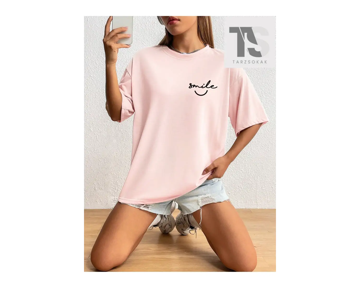 Catsneeze Goth Sloganı Kafatası Grafikli Drop Omuz Tişörtü