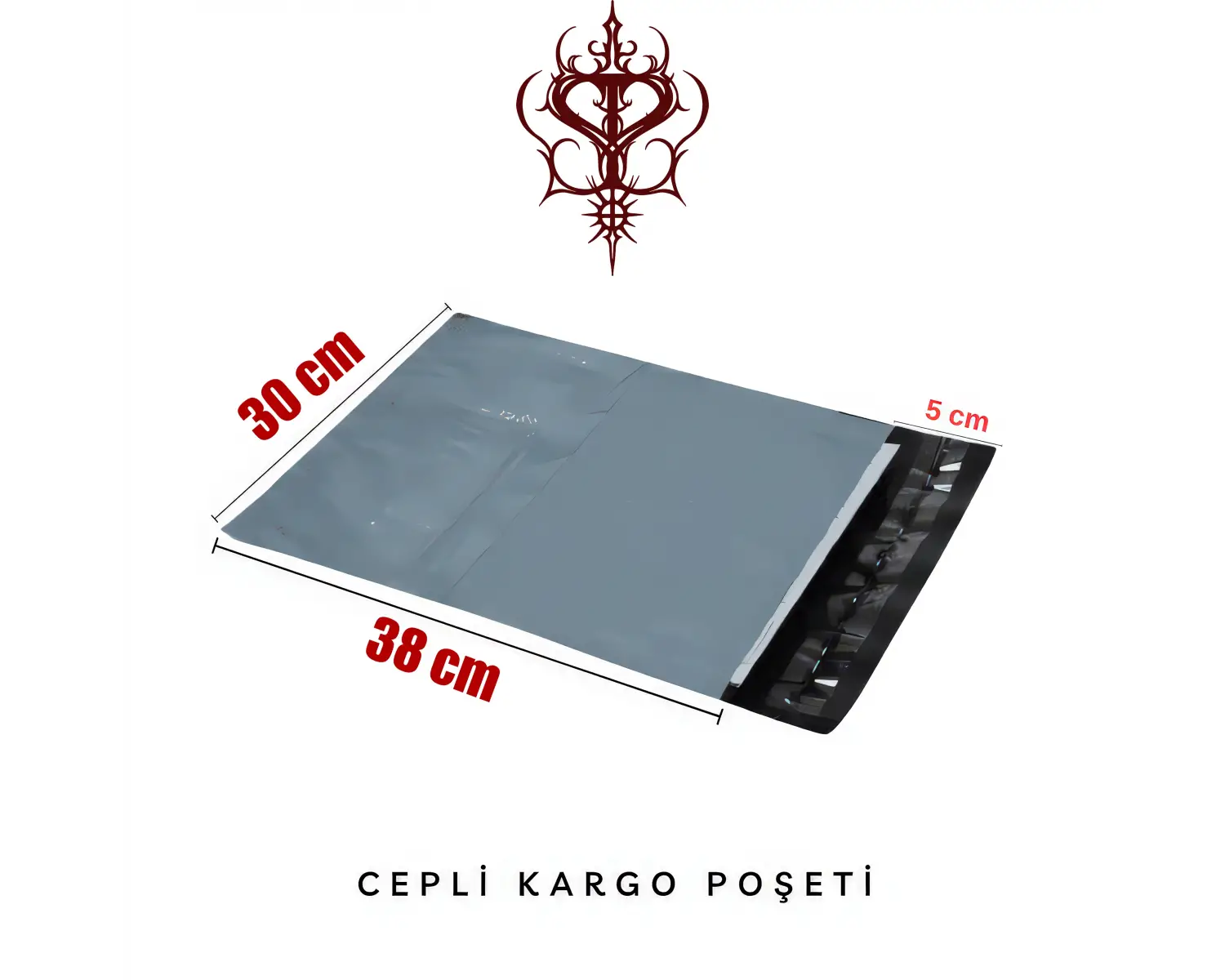 Cepli Kargo Poşeti 80 Mikron 30 x 38 Cm + 5 Cm