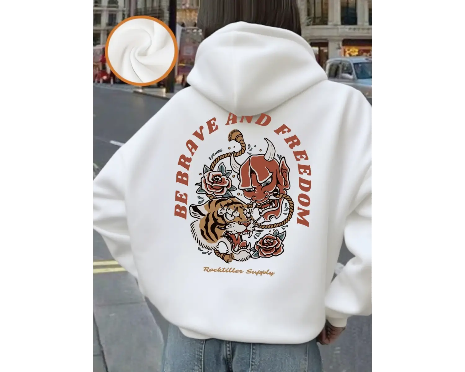 Cesur Olun ve Özgür Olun Baskılı Kapüşonlu Üstler Kadınlar İçin Kışlık Polar Sıcak Kazaklar T