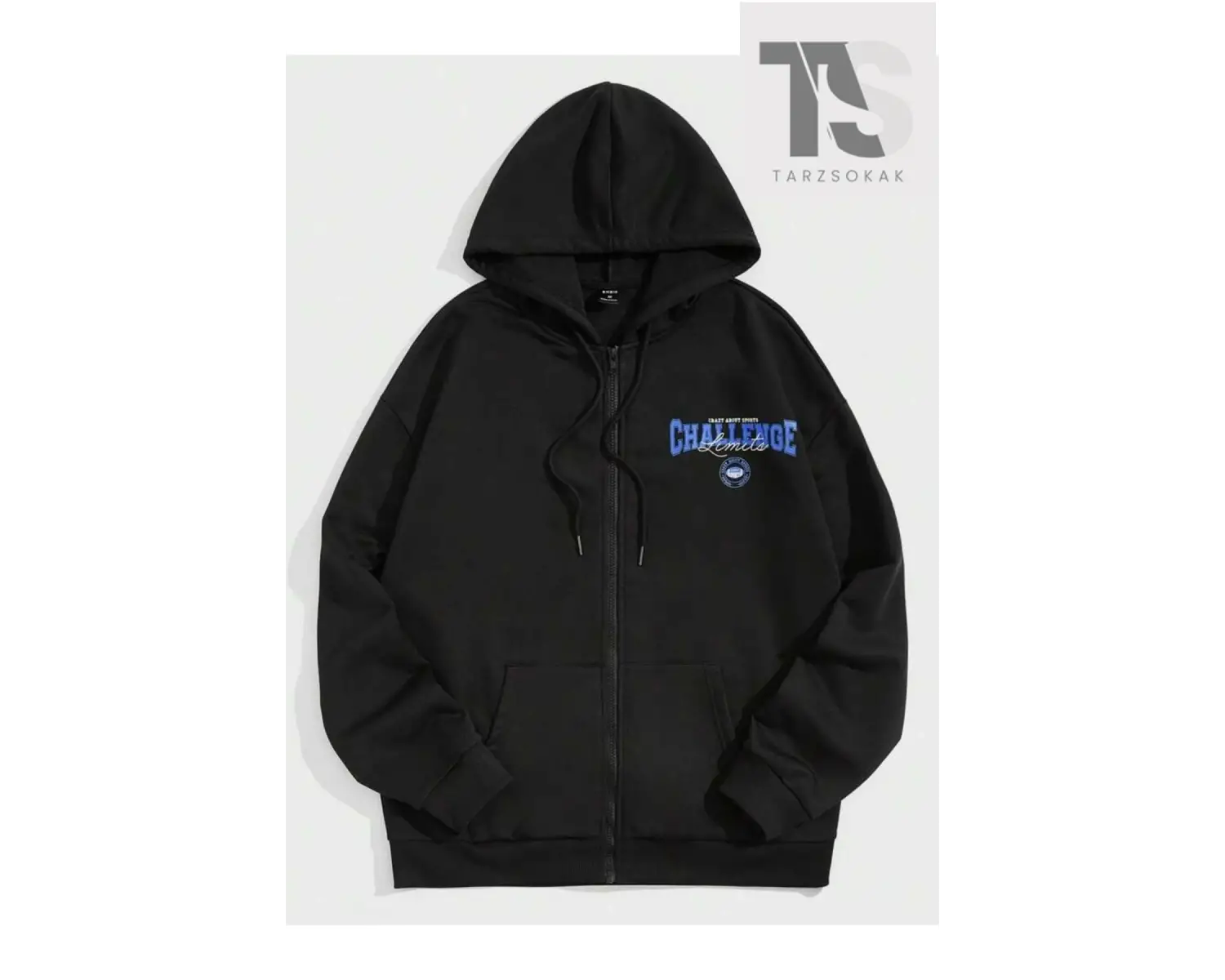 Challange Sweatshirt Fermuarlı Hırka Siyah