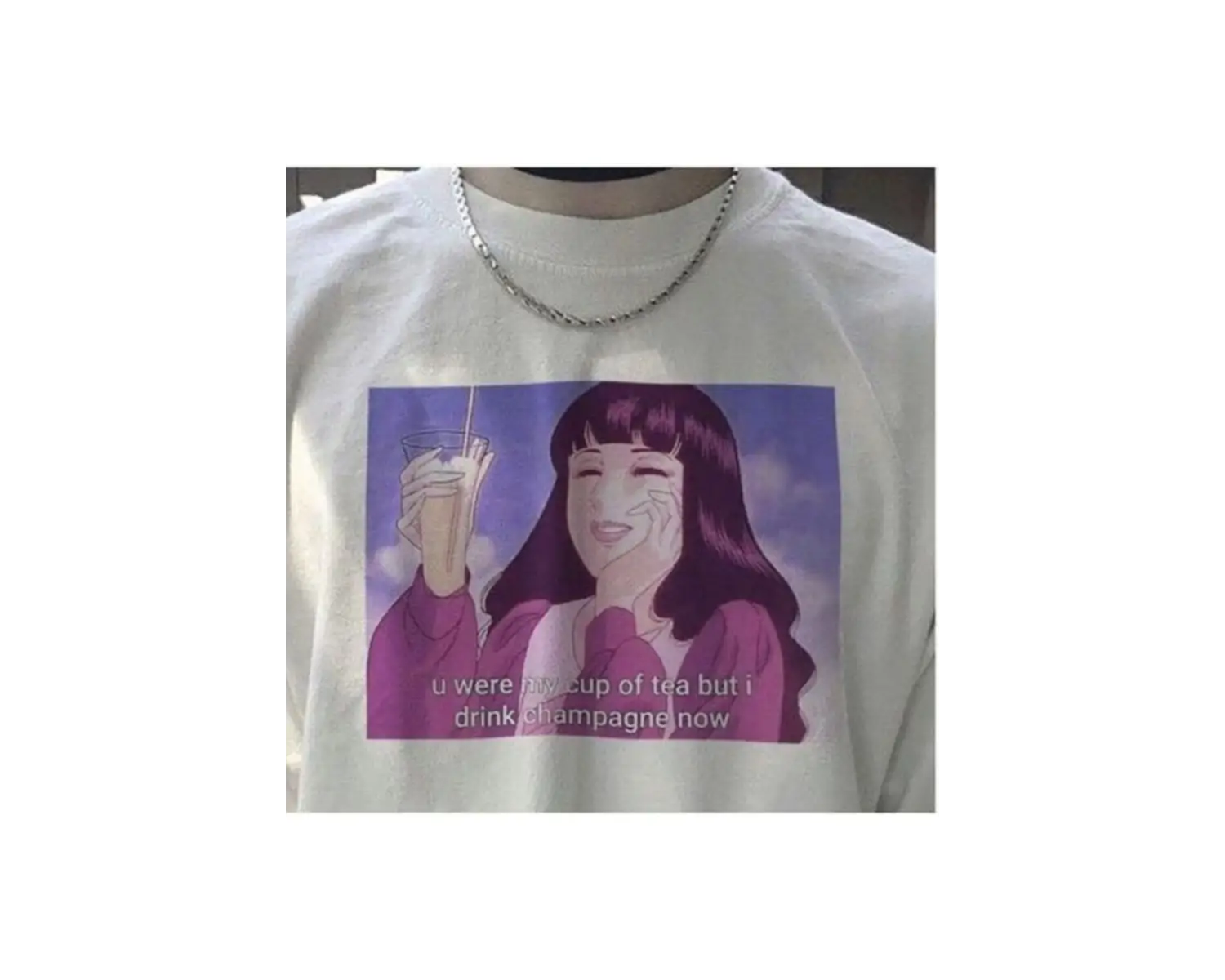 Champagne T-shirt Beyaz