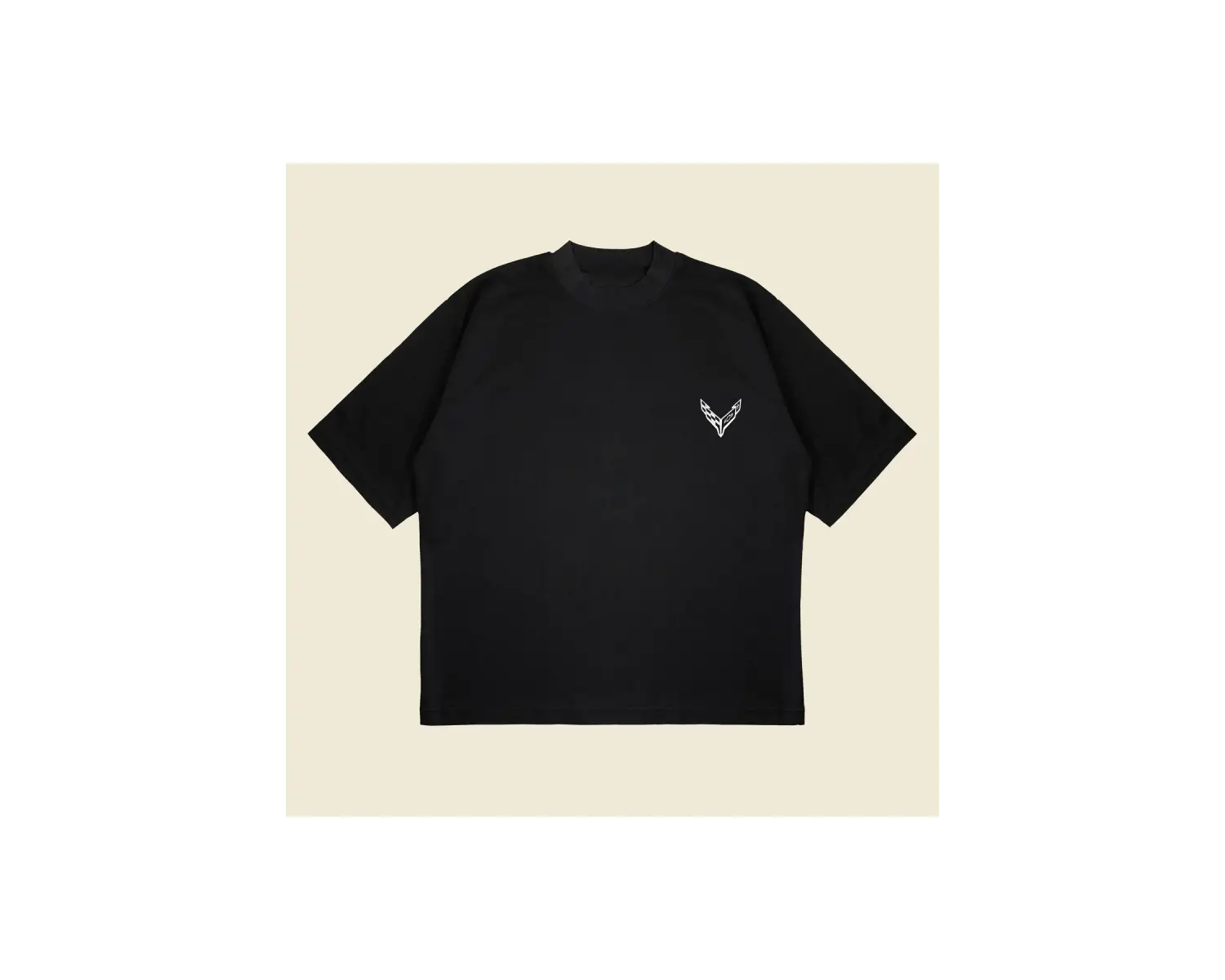 Chevrolet Corvette Baskılı Oversize Unisex Pamuklu Nefes Alan Kalın Kumaşlı