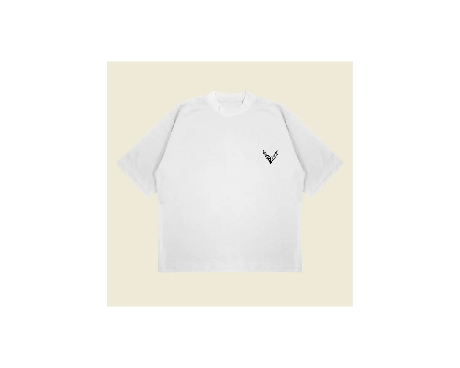 Chevrolet Corvette Baskılı Oversize Unisex Pamuklu Nefes Alan Kalın Kumaşlı