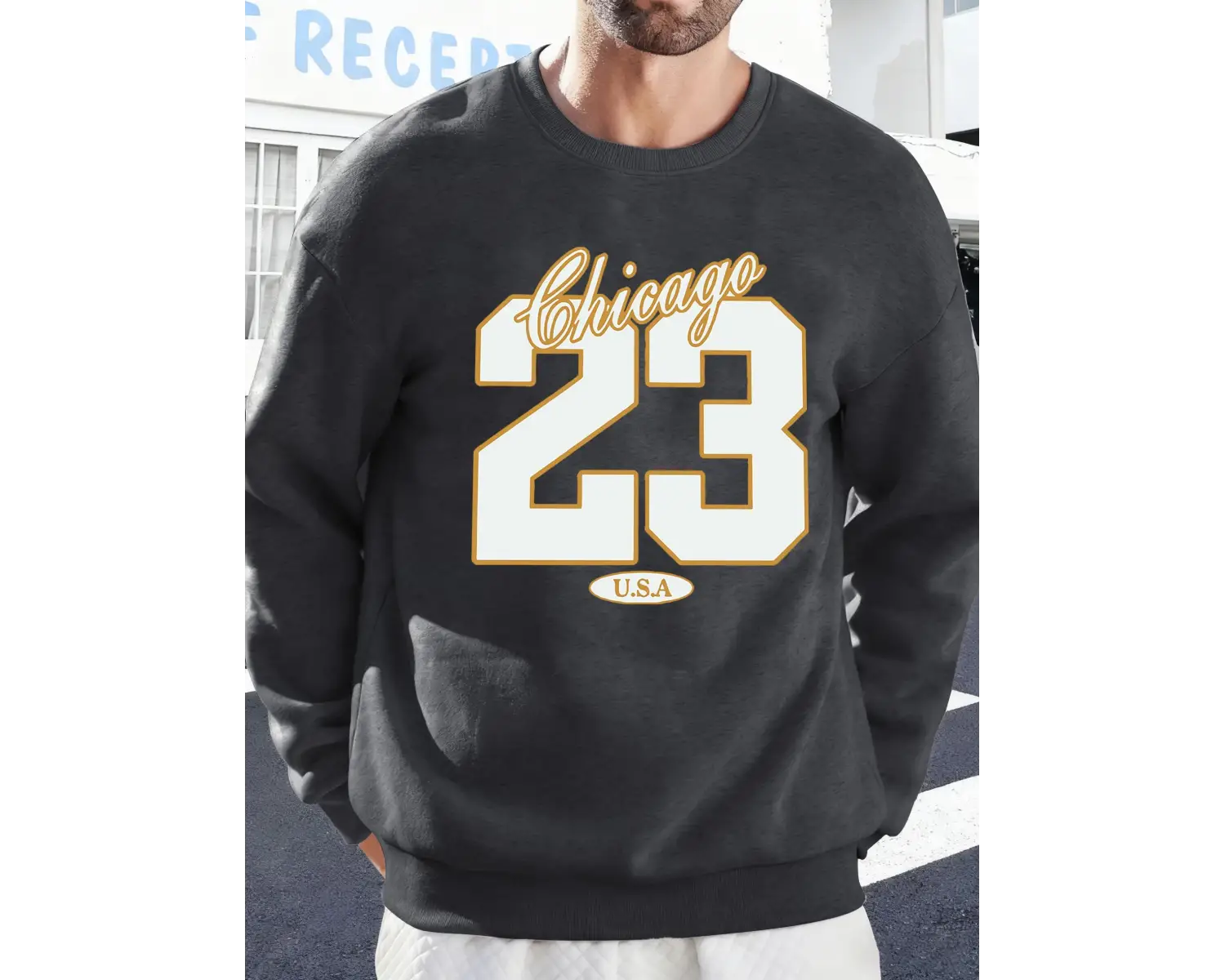 Chicago ABD Numarası 23 Baskılar Erkekler Kazak Yumuşak Polar Kazak O-Boyun Sonbahar Giysiler