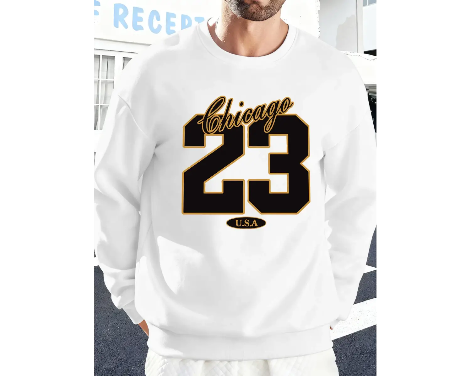 Chicago ABD Numarası 23 Baskılar Erkekler Kazak Yumuşak Polar Kazak O-Boyun Sonbahar Giysiler