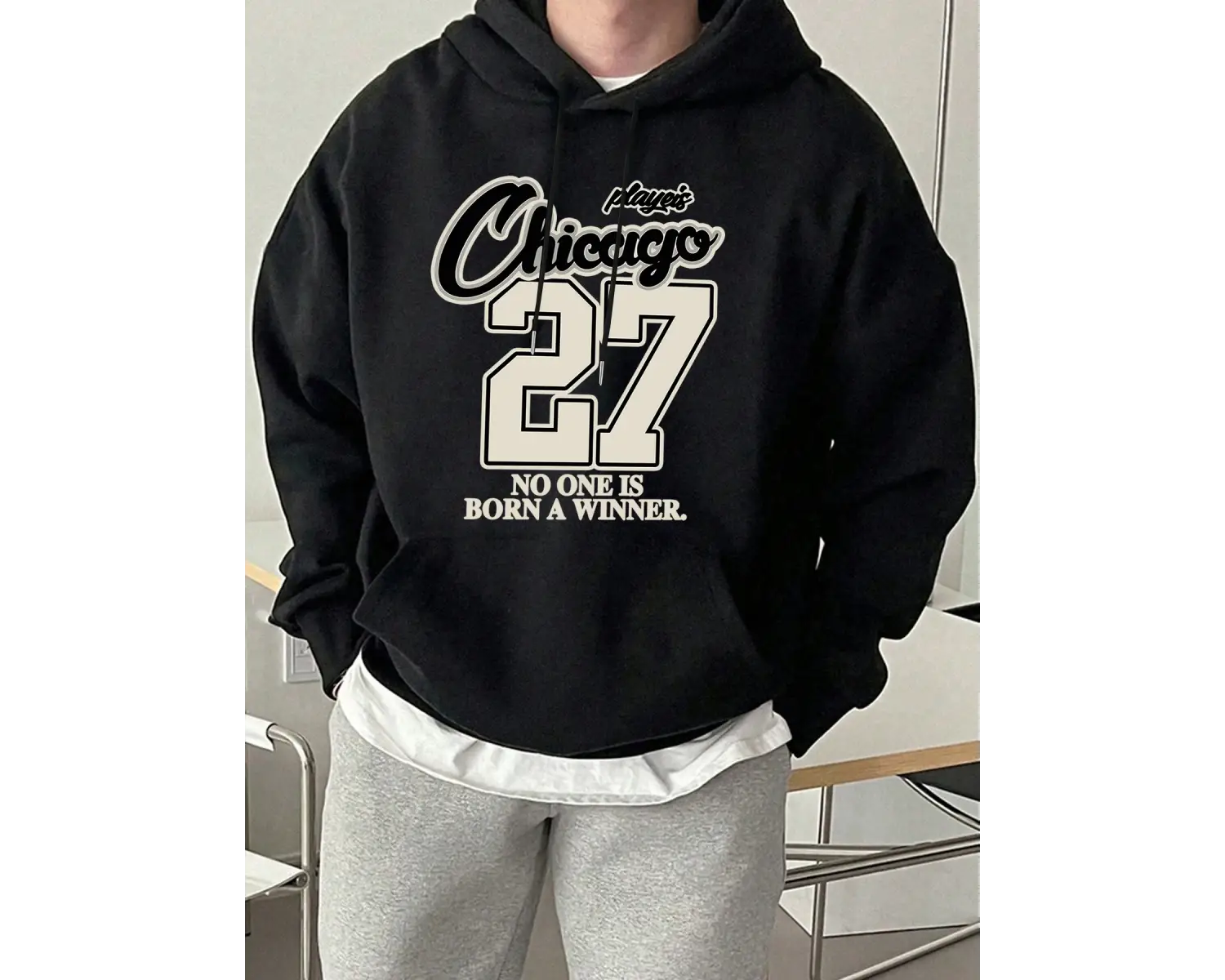 Chicago Oyuncuları Numarası 27 Baskılar Erkekler Hoody Yumuşak Polar Tişörtü Hip Hop Sokak Gi