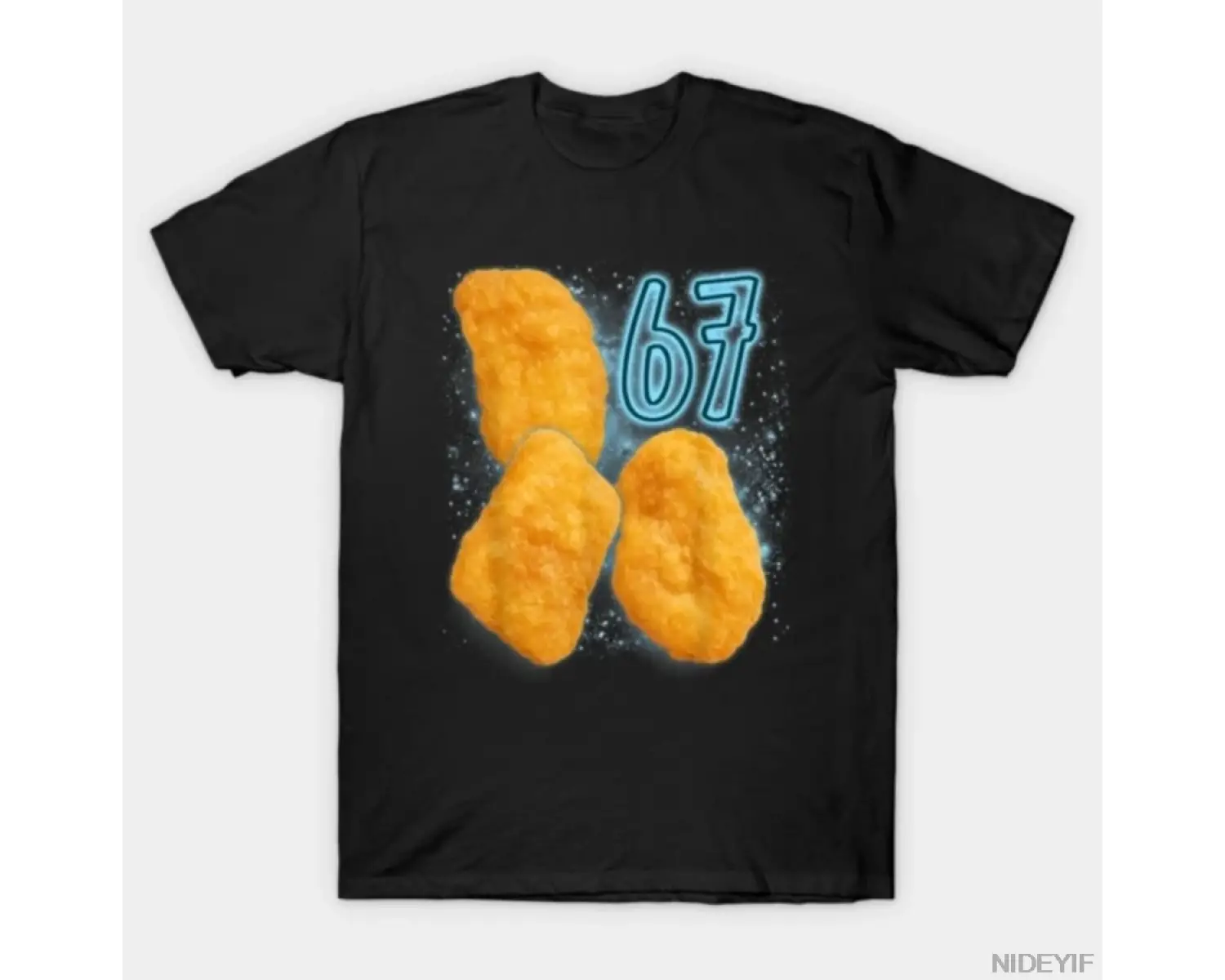 Chicken Nugget Lover 67 Meme Six Seven T-shirt Erkekler Kadınlar için % 100% Pamuk T Shirt Kı