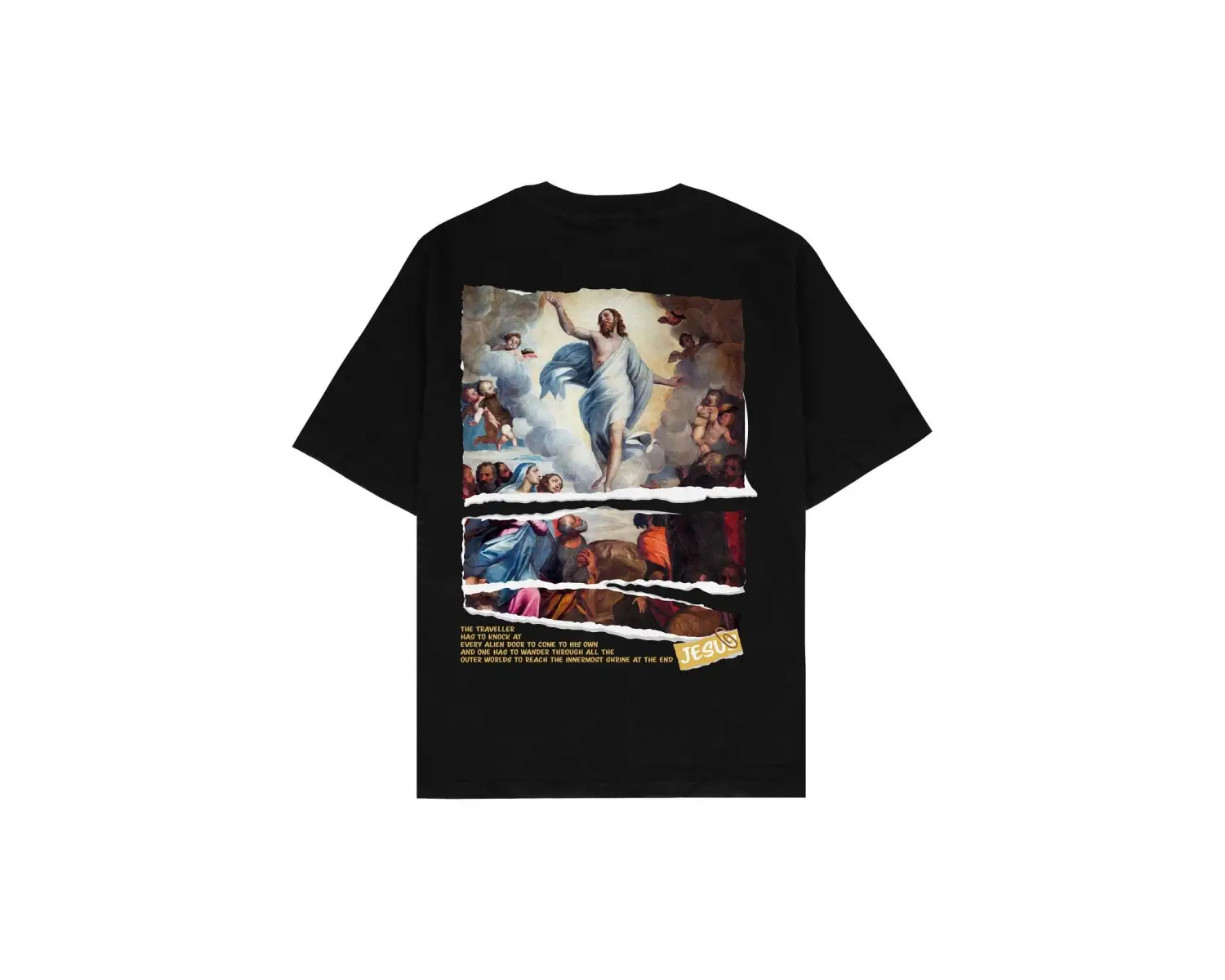 Christ Siyah Oversize Unisex T-shirt