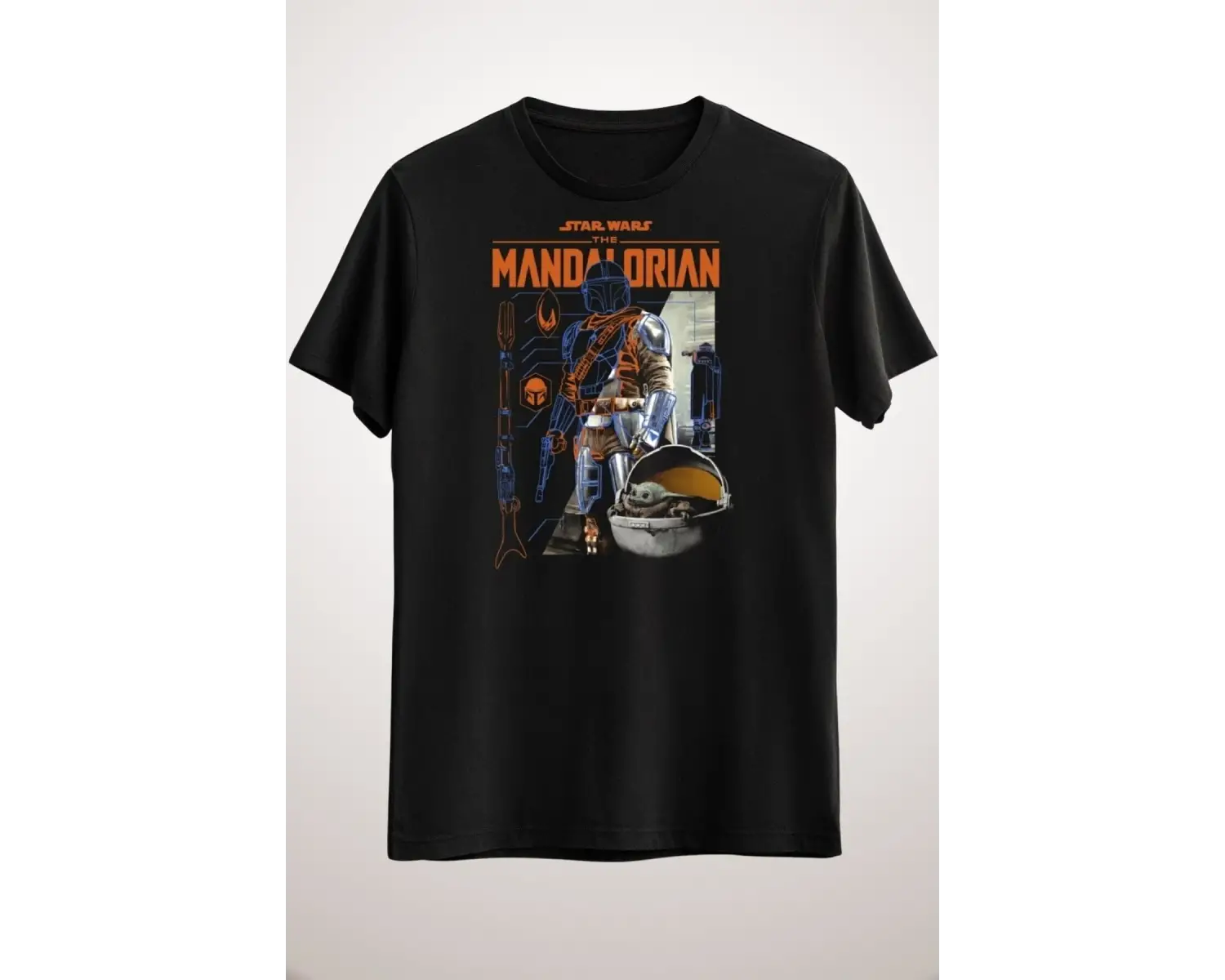 Chulchan Shop Unisex Oversize Siyah Star Wars Mandalorian Schematics