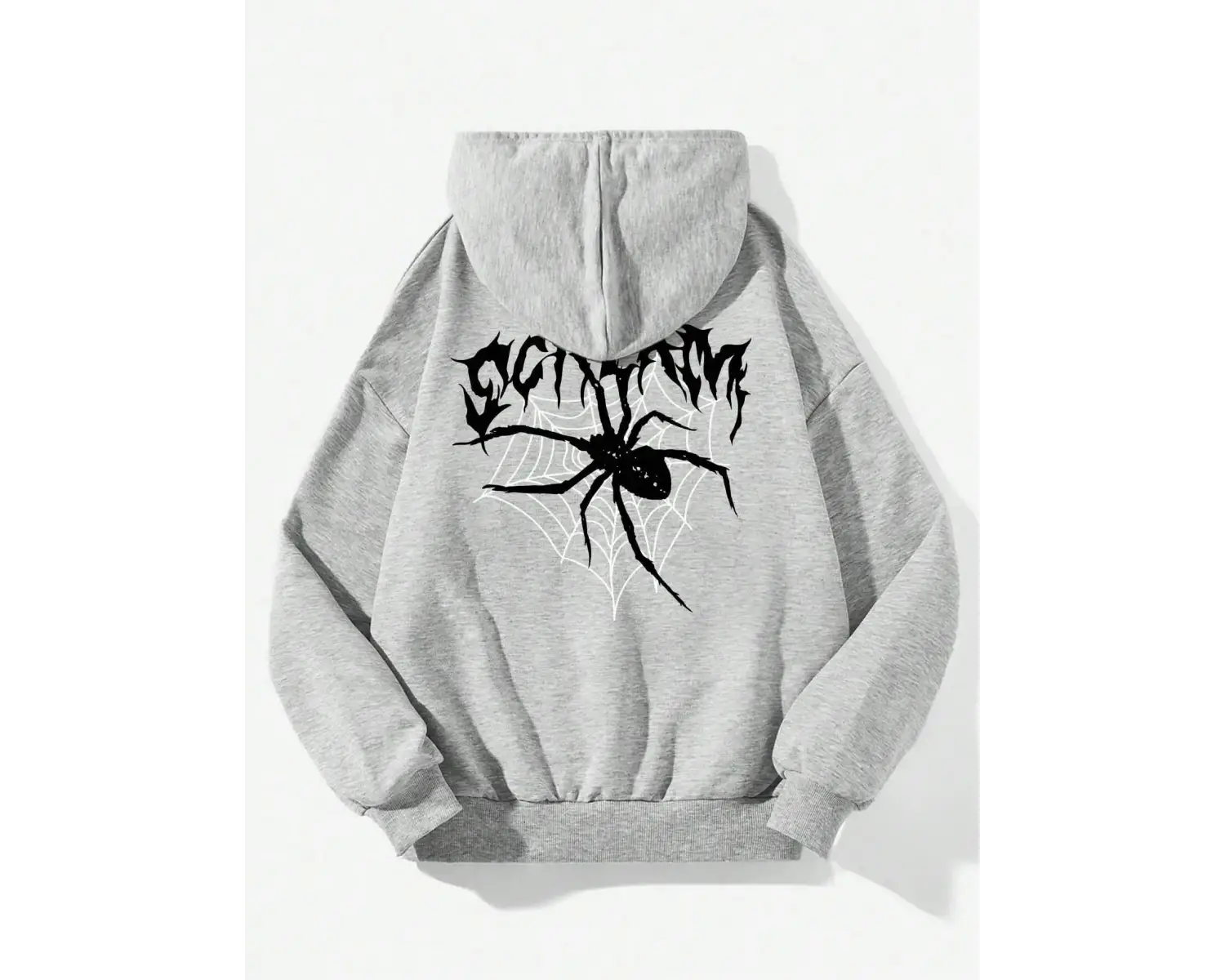 Çığlık Örümcekler ve Örümcek Ağları Baskı Kadın Kapüşonlular Harajuku Büyük Boy Hoody Moda Ge