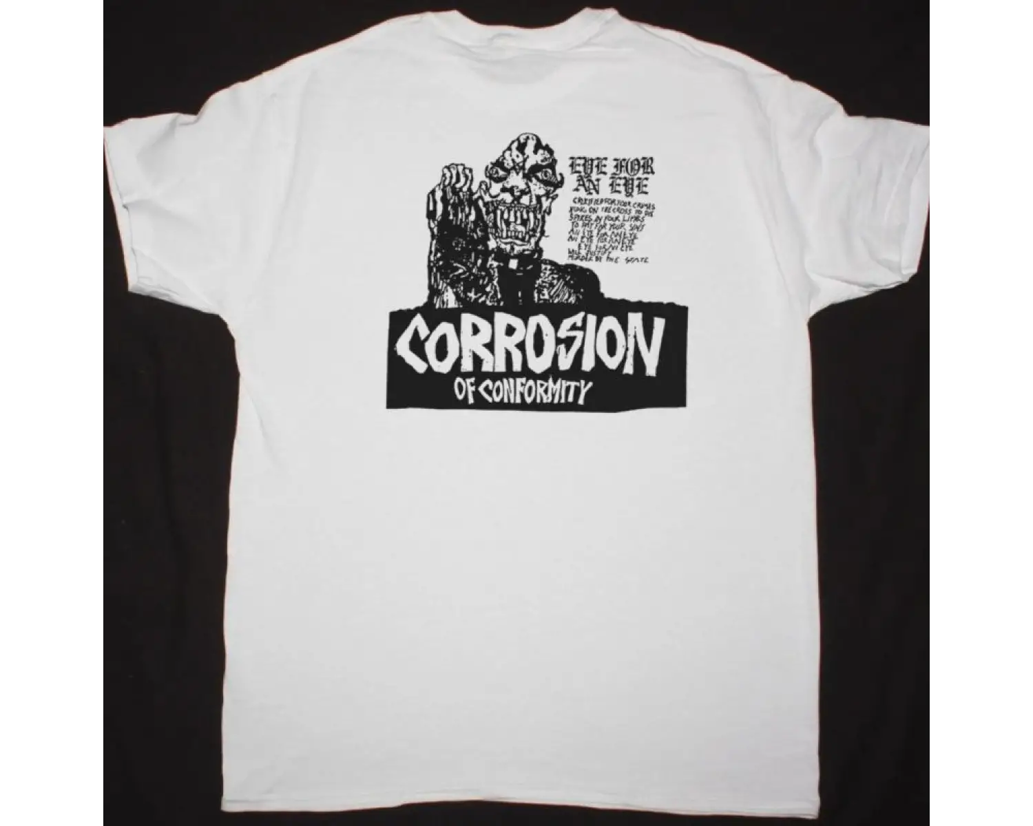 CIRCLE JERKS LONG HORN TOUR 1986 NEW WHITE T-SHIRT ÖN VE ARAKA BASKILI