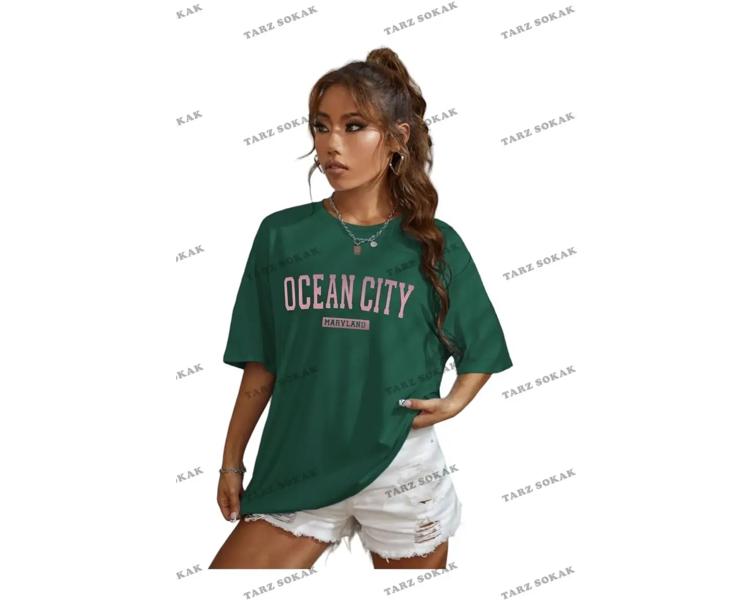 Cıty Baskılı Oversize Unisex Tişört