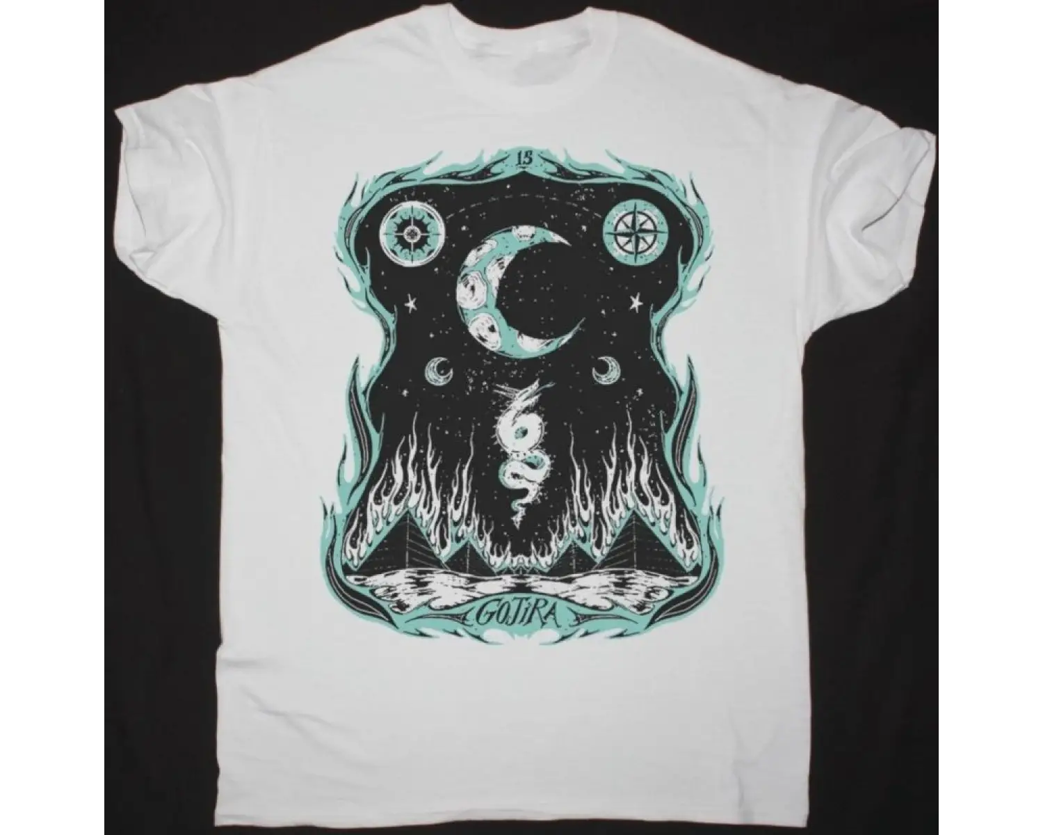 CLAN OF XYMOX A DAY NEW BLACK T SHIRT ÖN BASKILI