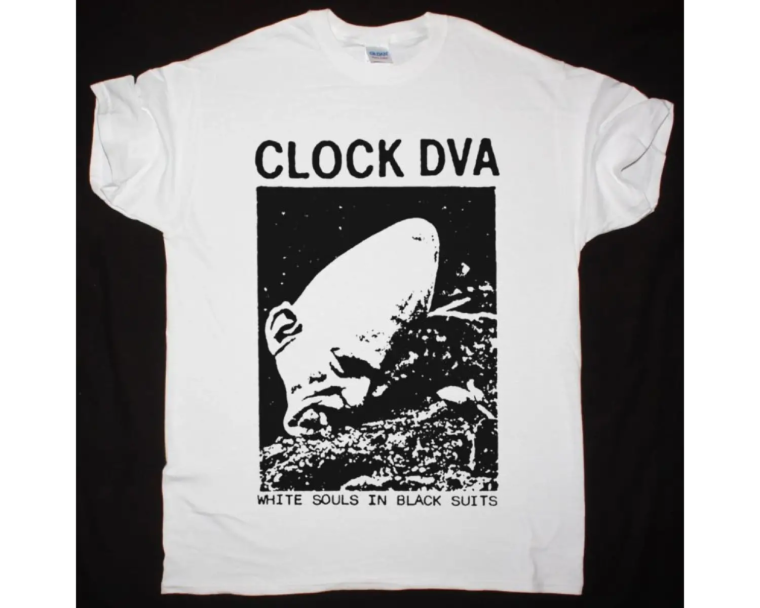 CLOCK DVA WHITE SOULS IN BLACK SUITS NEW WHITE T-SHIRT