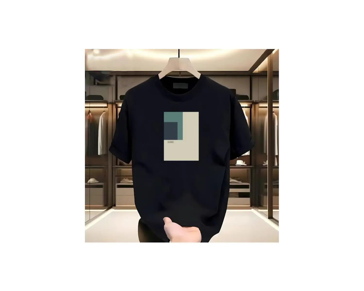 Closed Desen Baskılı Beyaz