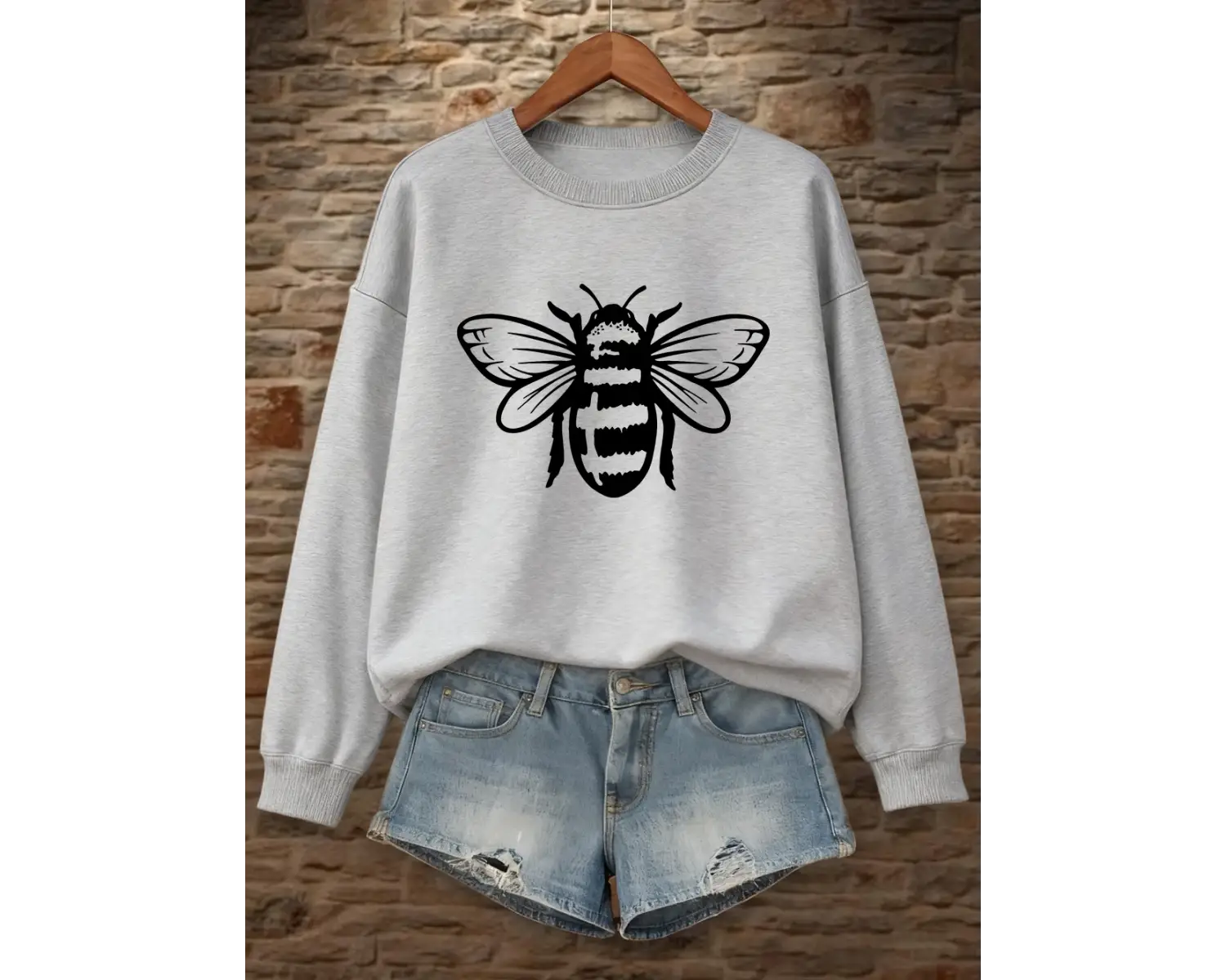 Clumsy Beesprinting Tişörtü Bayan Sonbahar Kış Rahat Kapüşonlular Polar Sıcak Bisiklet Yaka K