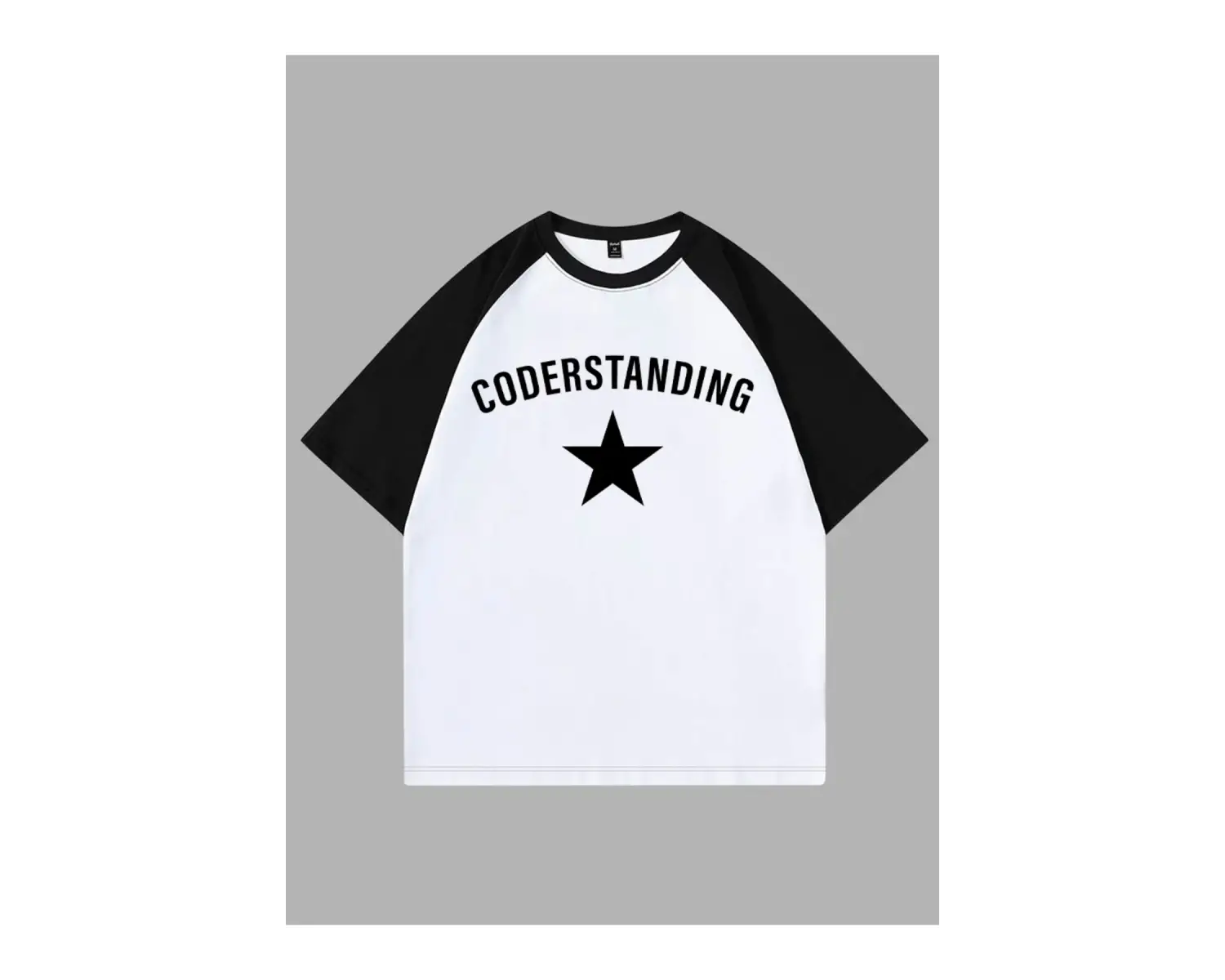 CODER BASKILI BASKILI ÇİFT RENK T SHIRT