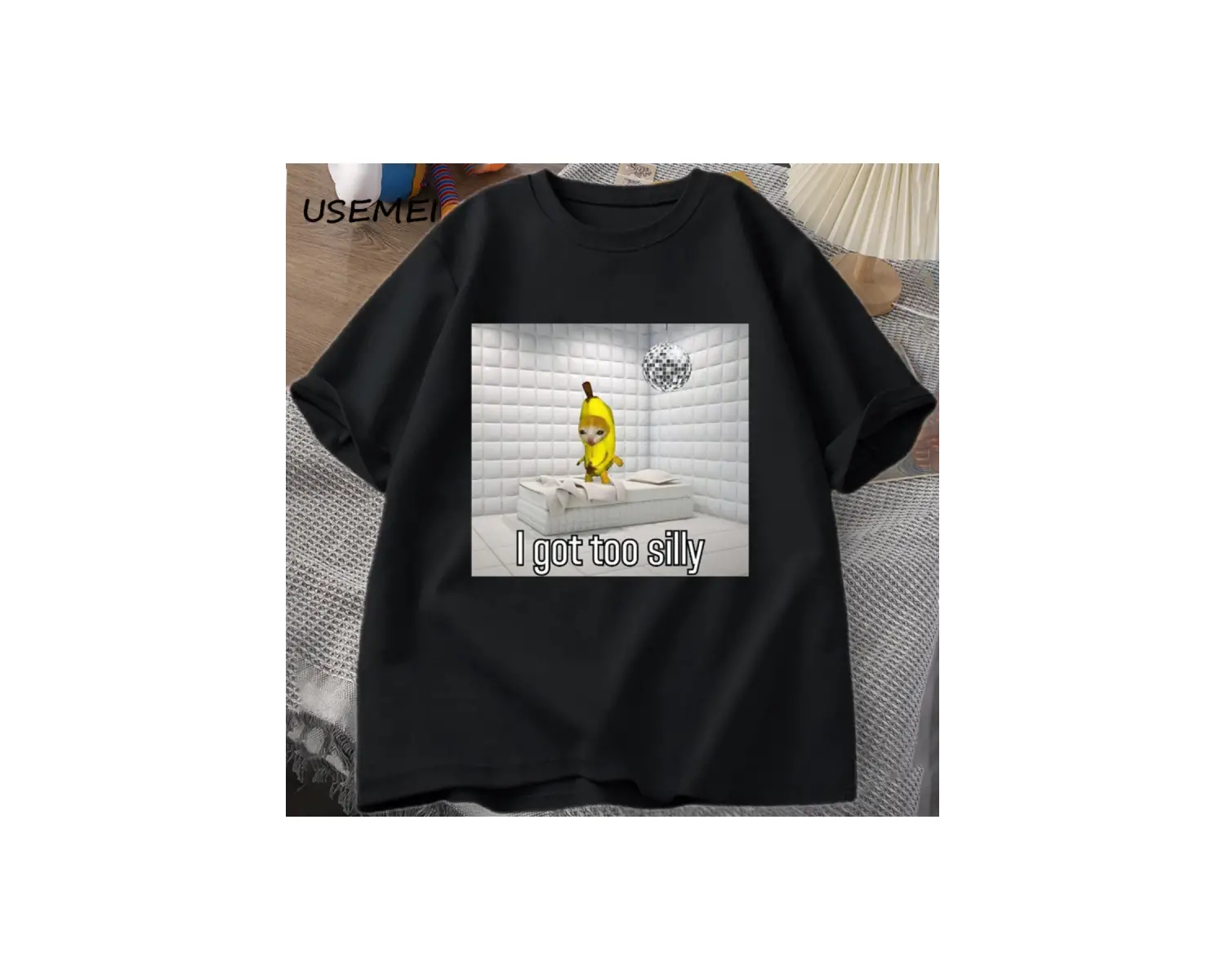 Çok Aptal Var T Shirt Uyandırma Yasası Aptal Ağlayan Muz Üzgün Kedi Meme T-shirt Erkek Komik 2996