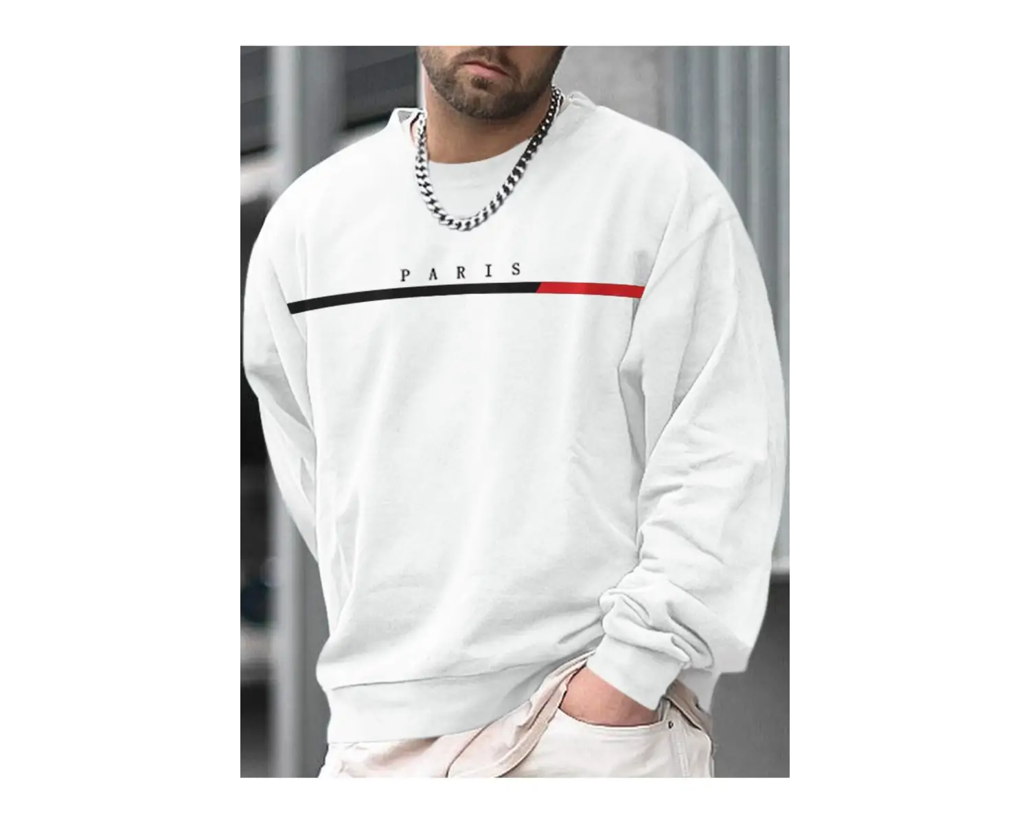 Coko serisi Manfinity Homme Letter Graphic Sweatshirt