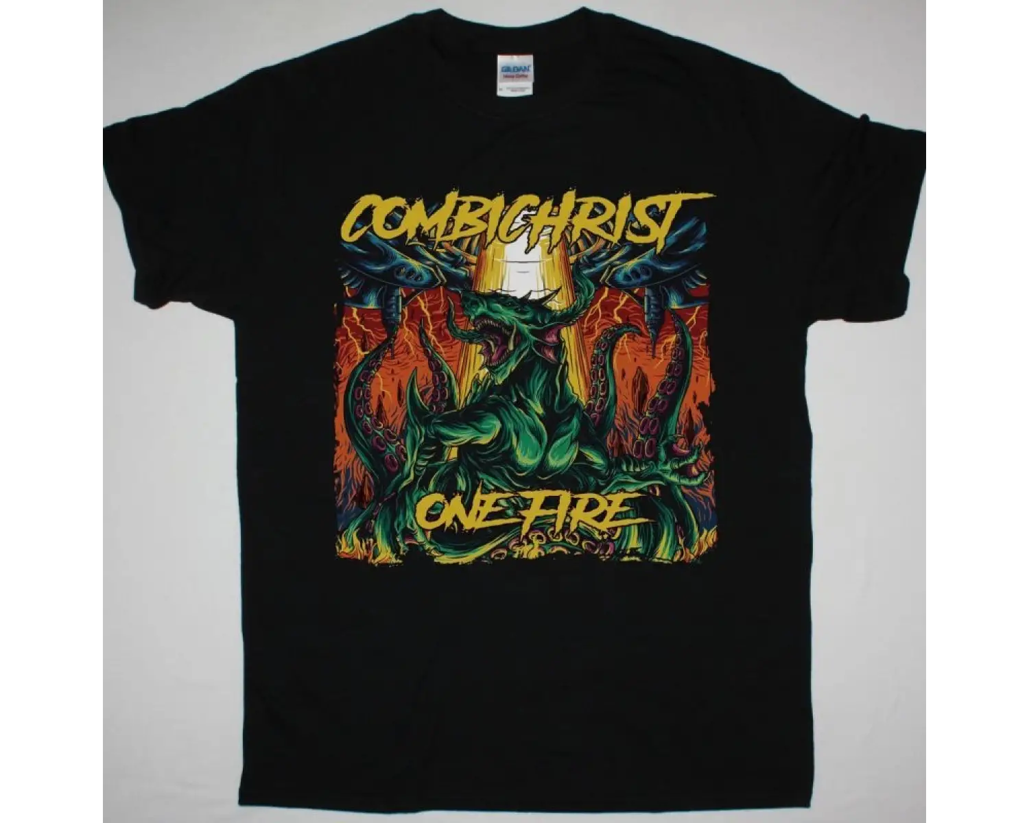 COMBICHRIST ONE FIRE NEW BLACK T-SHIRT