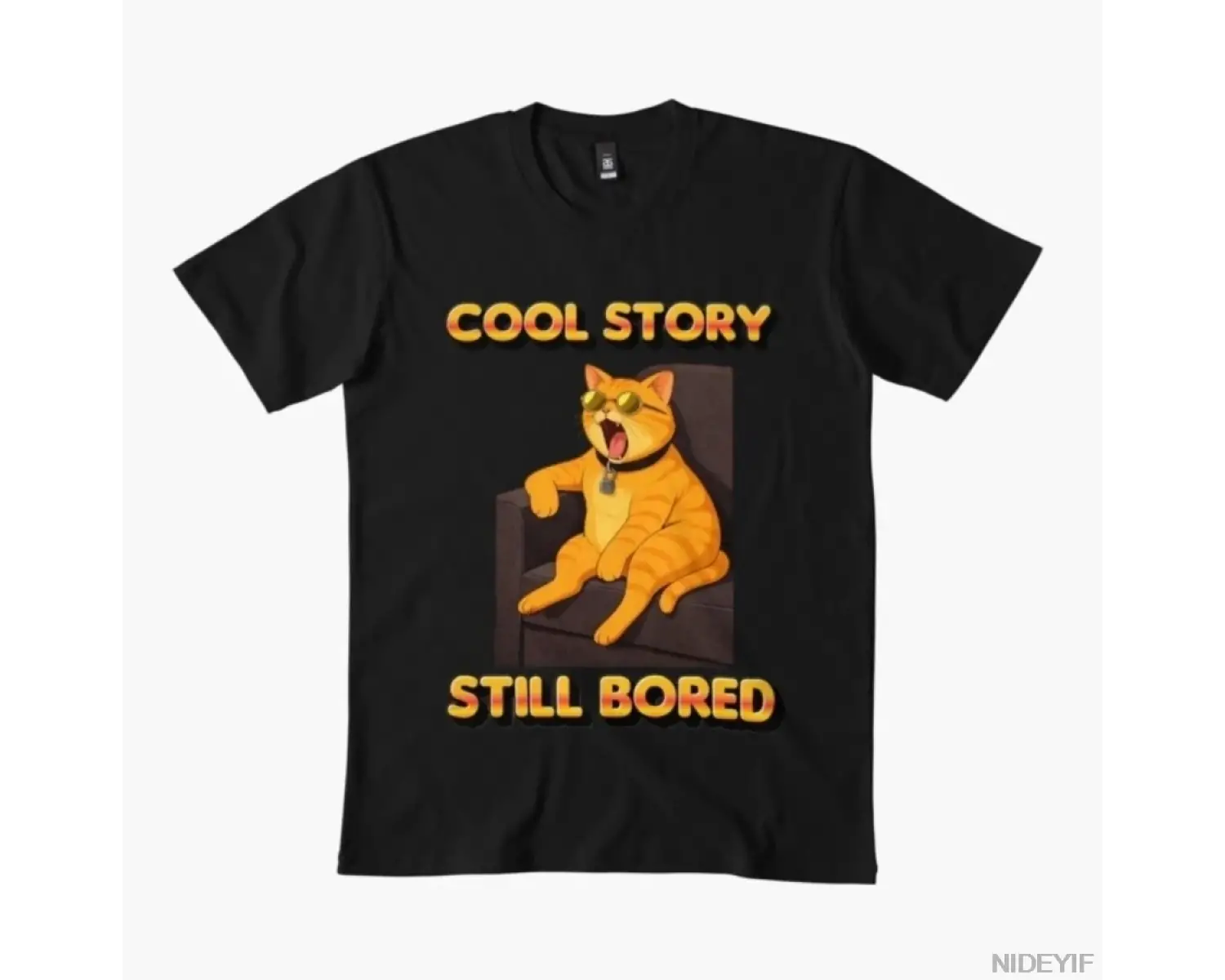 Cool Story, Still Bored Cat Alaycı Meme T-shirt Erkekler Kadınlar Için % 100% Pamuklu T Shirt
