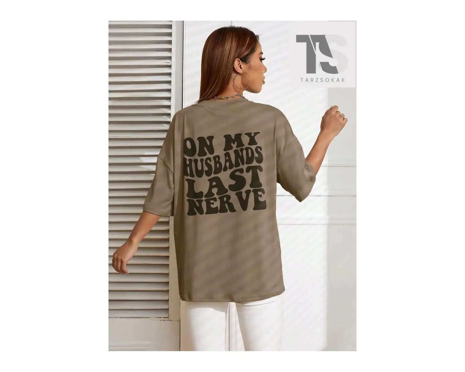 Coolane Casual Baskılı Yuvarlak Yaka Gevşek Kısa Kollu Kadın Tişört