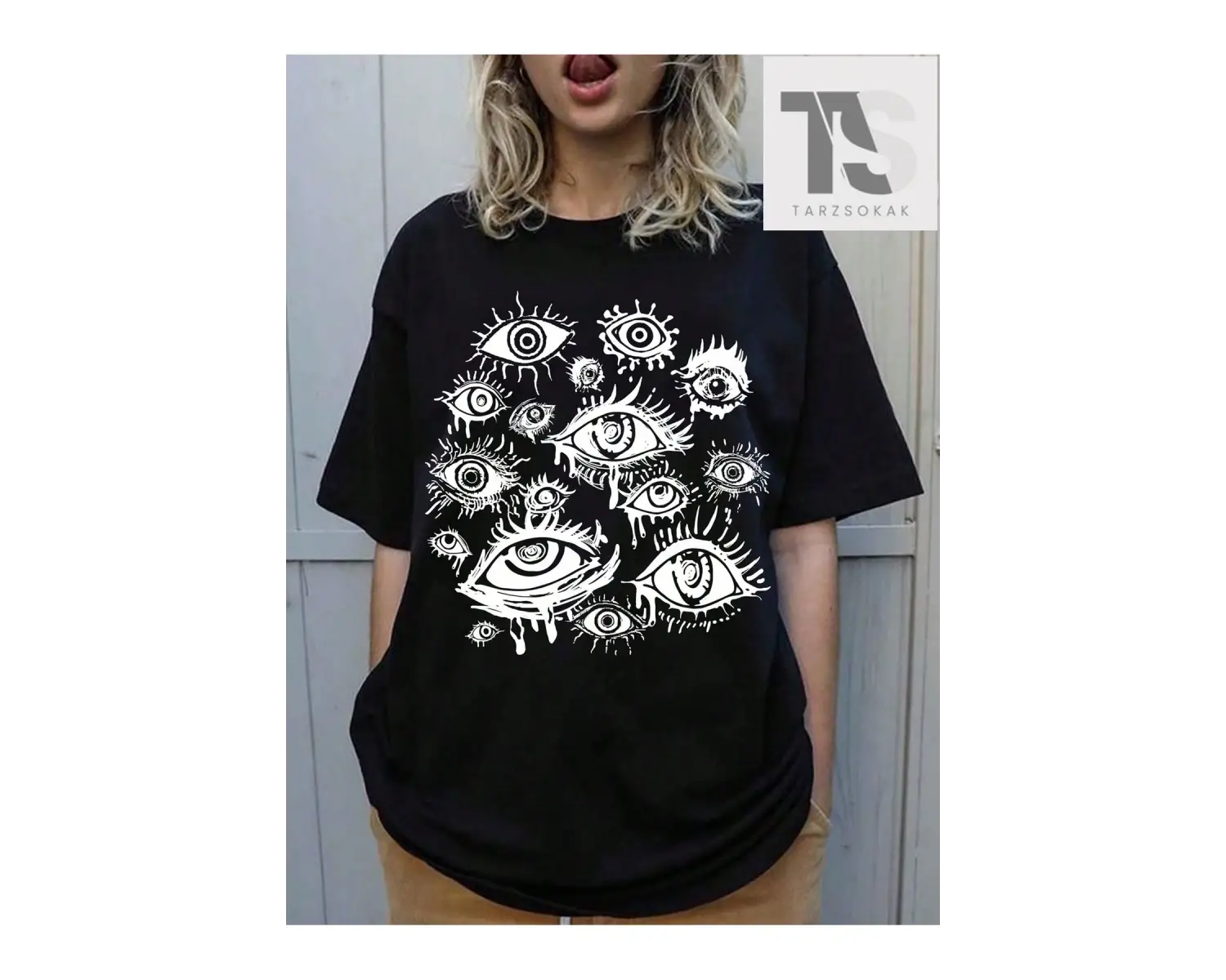 Coolane Damla Omuz Sloganlı Nakışlı Tişört