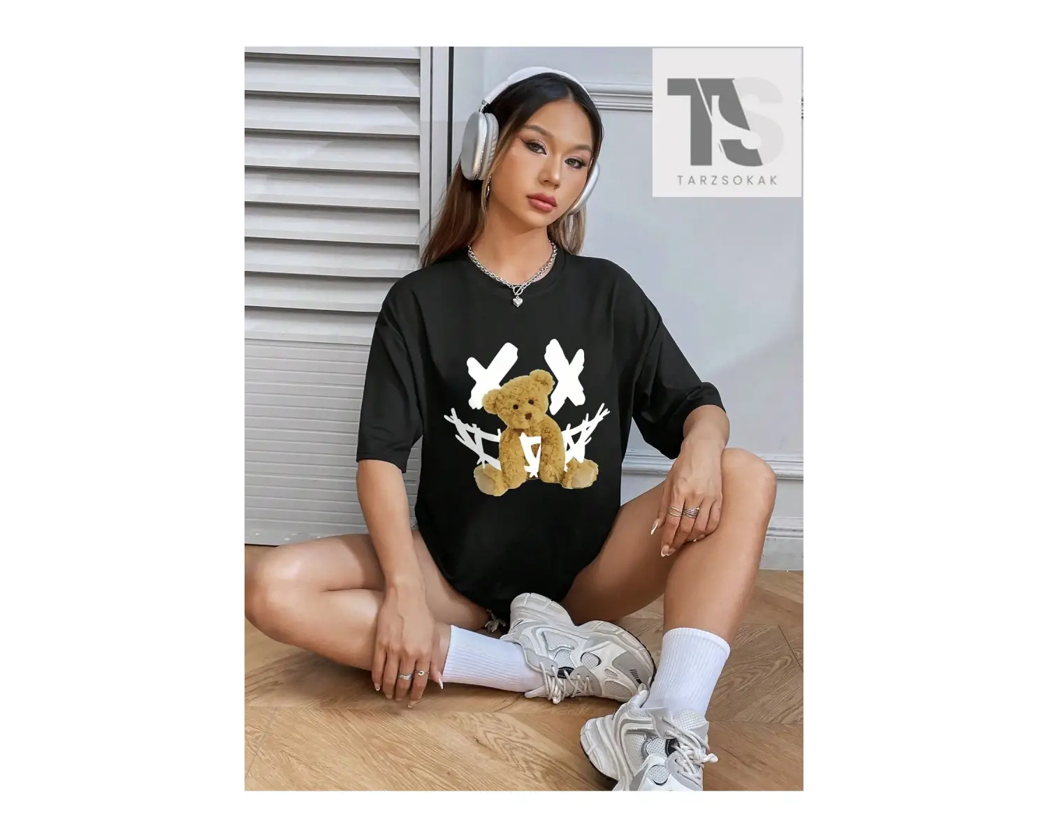 Coolane Düşük Omuz Harfli ve Kanatlı Oversize Tişört