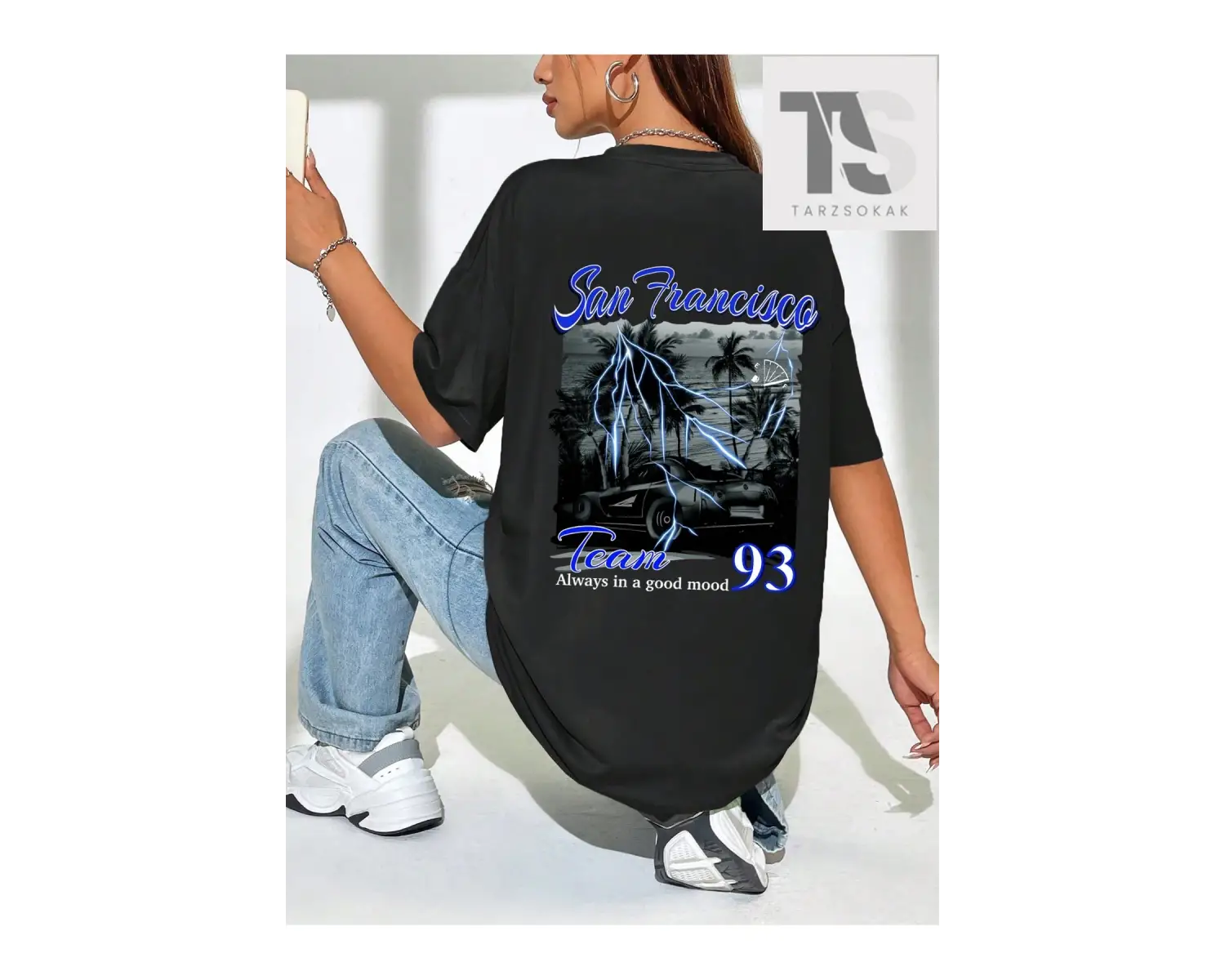 Coolane Figürlü ve Sloganlı Grafik Düşük Omuzlu Tişört