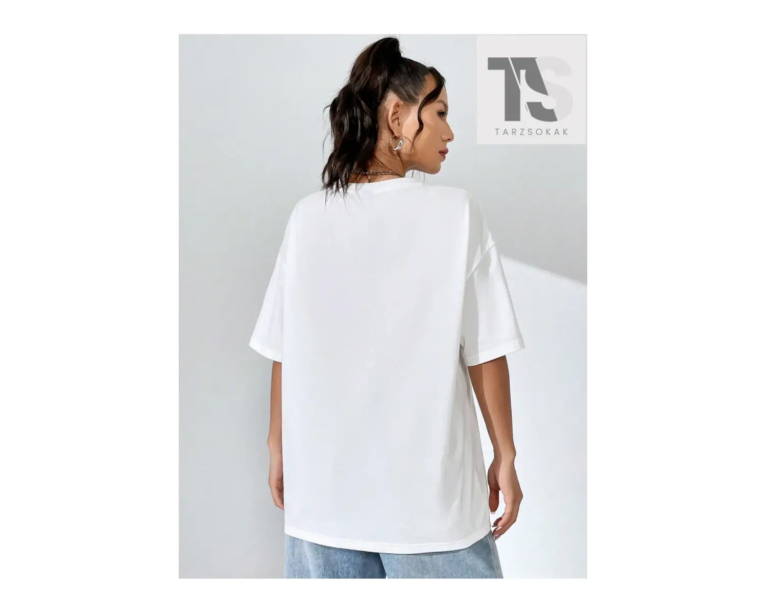 Coolane Figürlü ve Sloganlı Grafik Düşük Omuzlu Tişört