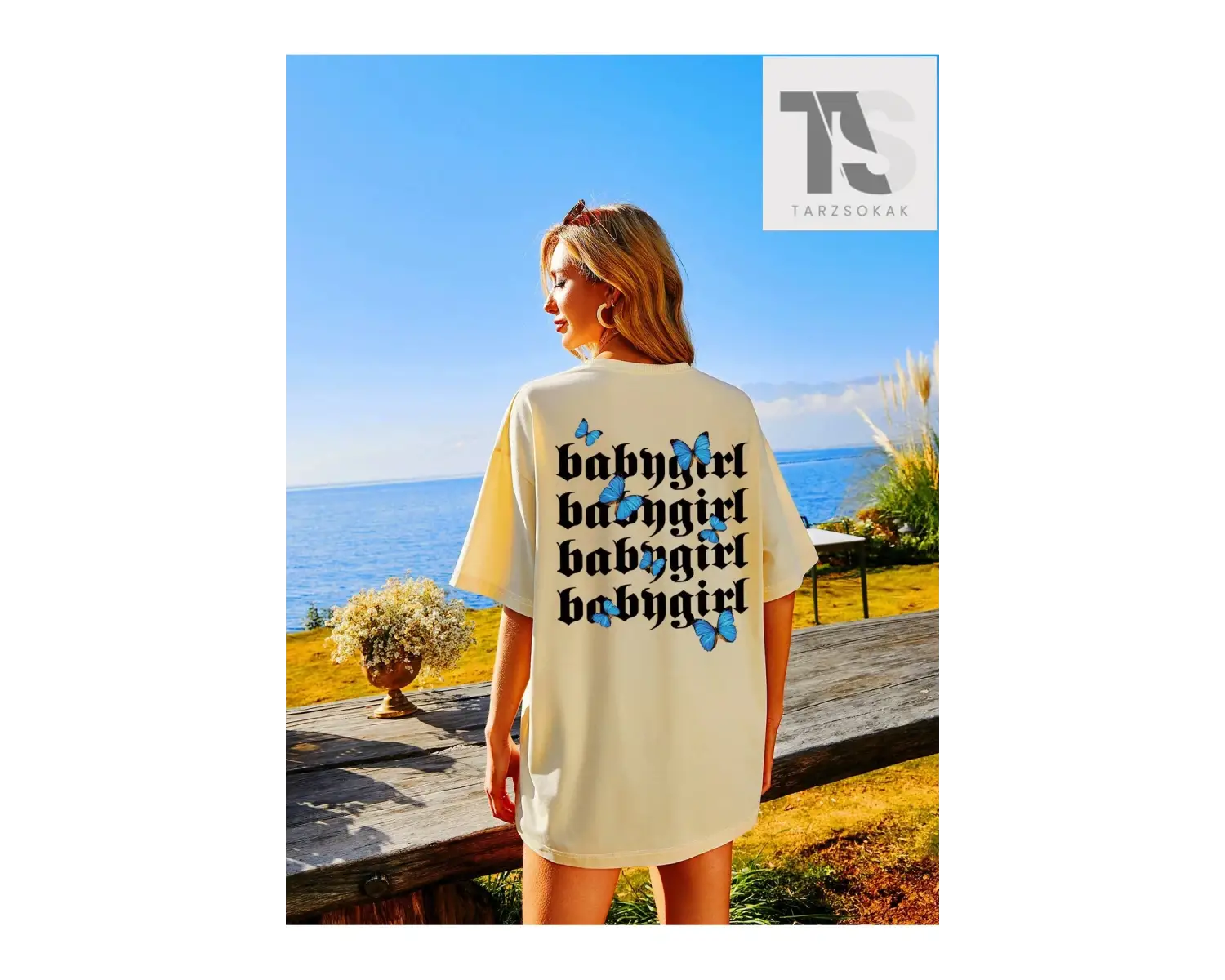 Coolane Gevşek Fit Kadın Rahat Kafatası Baskı Kısa Kollu Bisiklet Yaka Tişört Yaz İçin